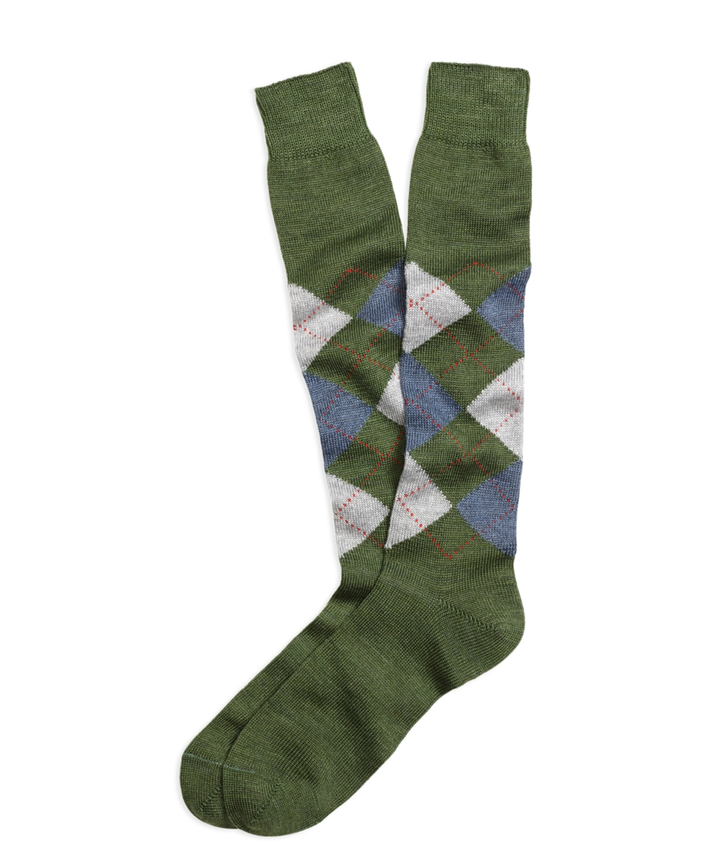 Brooks brothers Argyle Over-the-calf Socks in Green for Men | Lyst