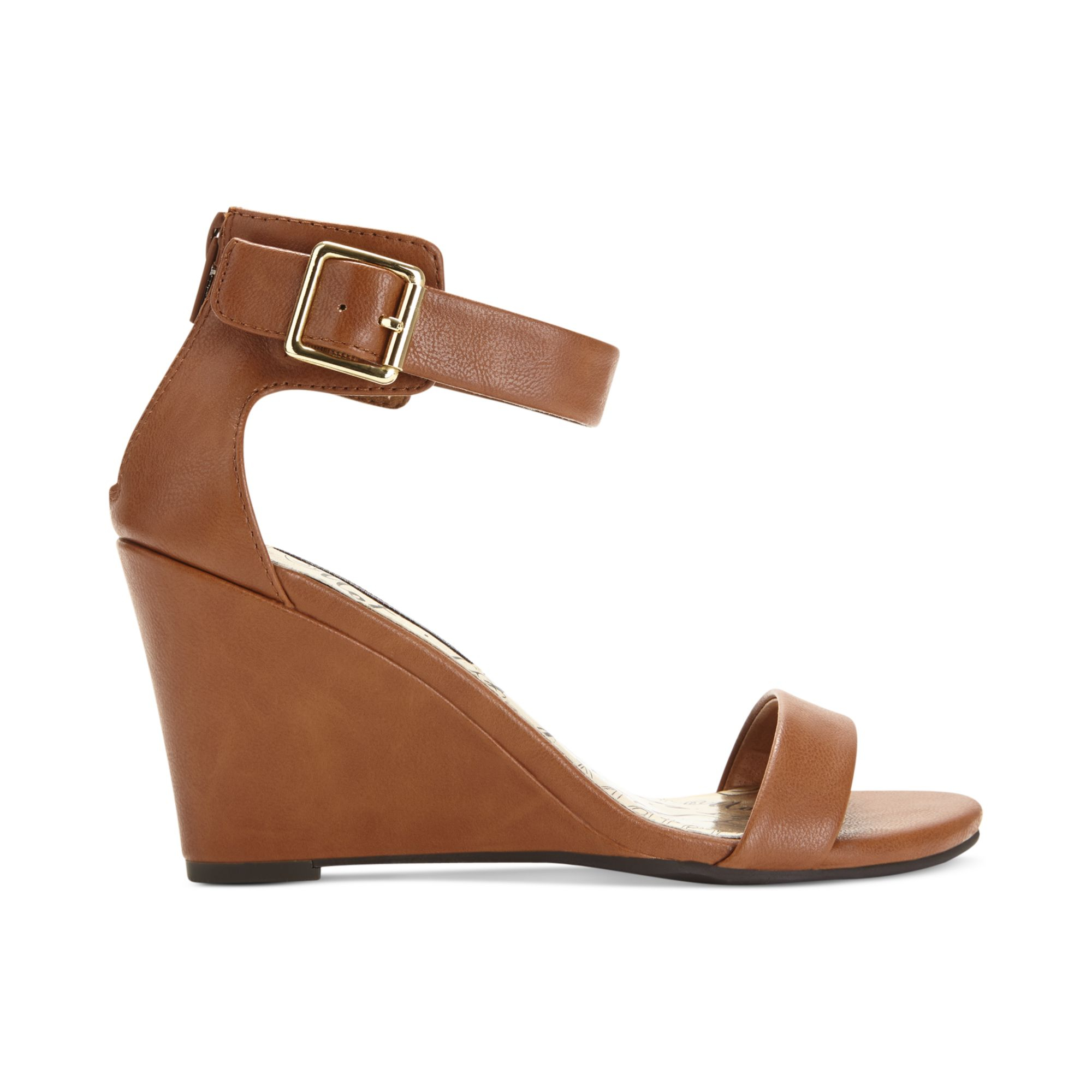 Lyst - Material Girl Holly Wedge Dress Sandals in Brown