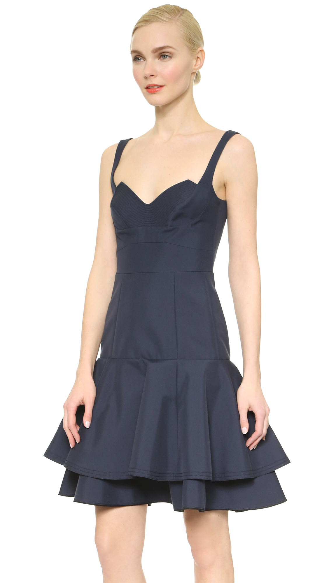 lyst ricci sleeveless dress navy in blue lyst ricci sleeveless dress navy in blue