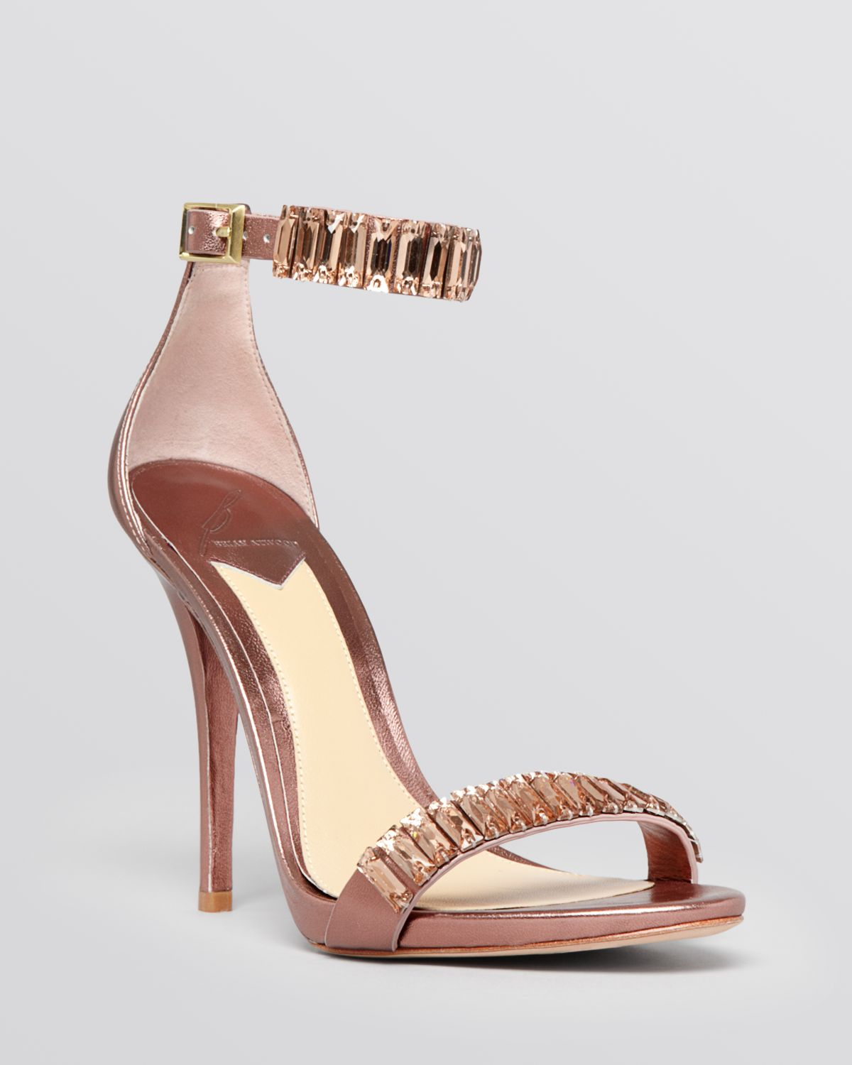 Lyst - B Brian Atwood Open Toe Sandals - Ciara Beaded High Heel in Pink