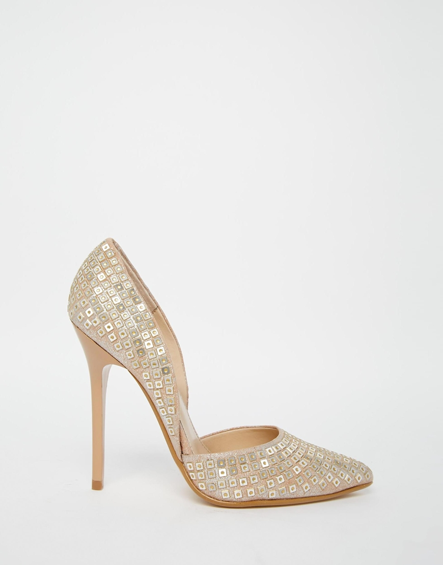 steve madden gold chain heels