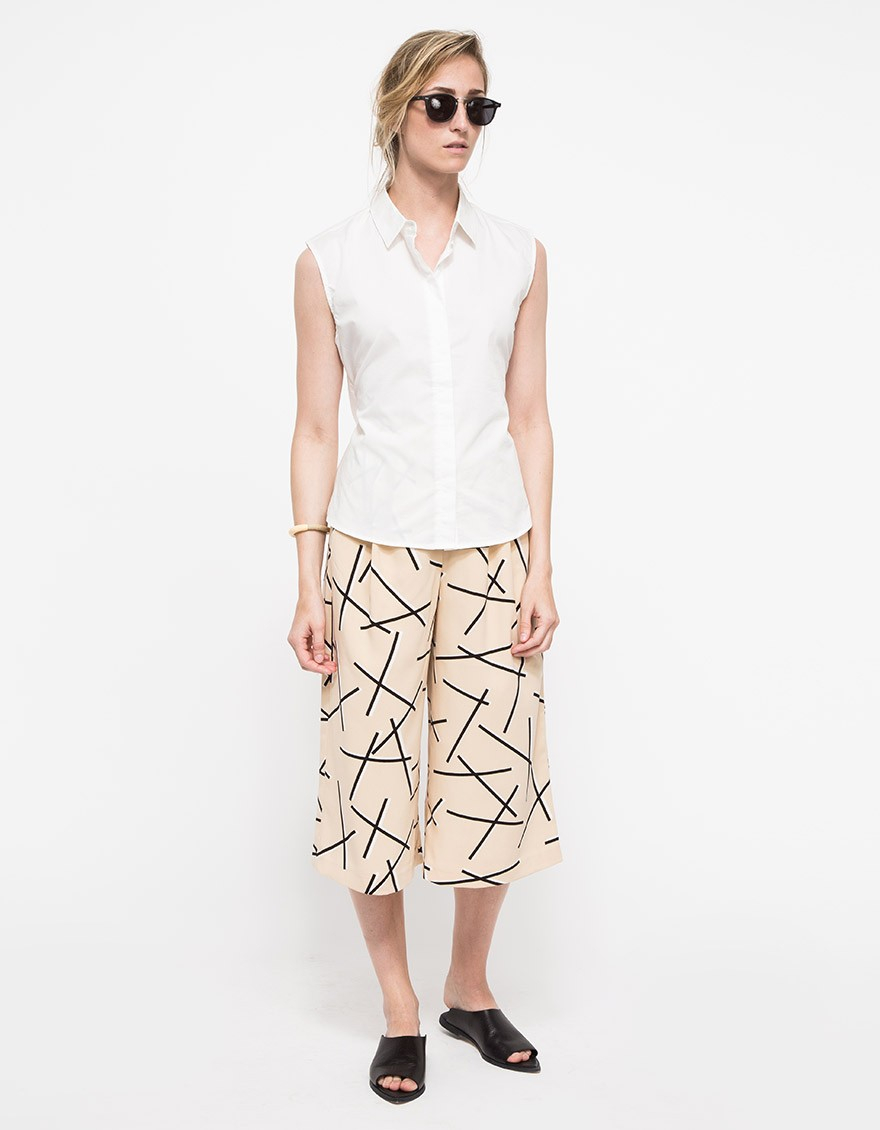 Stelen Open Back Collar Shirt in White Lyst