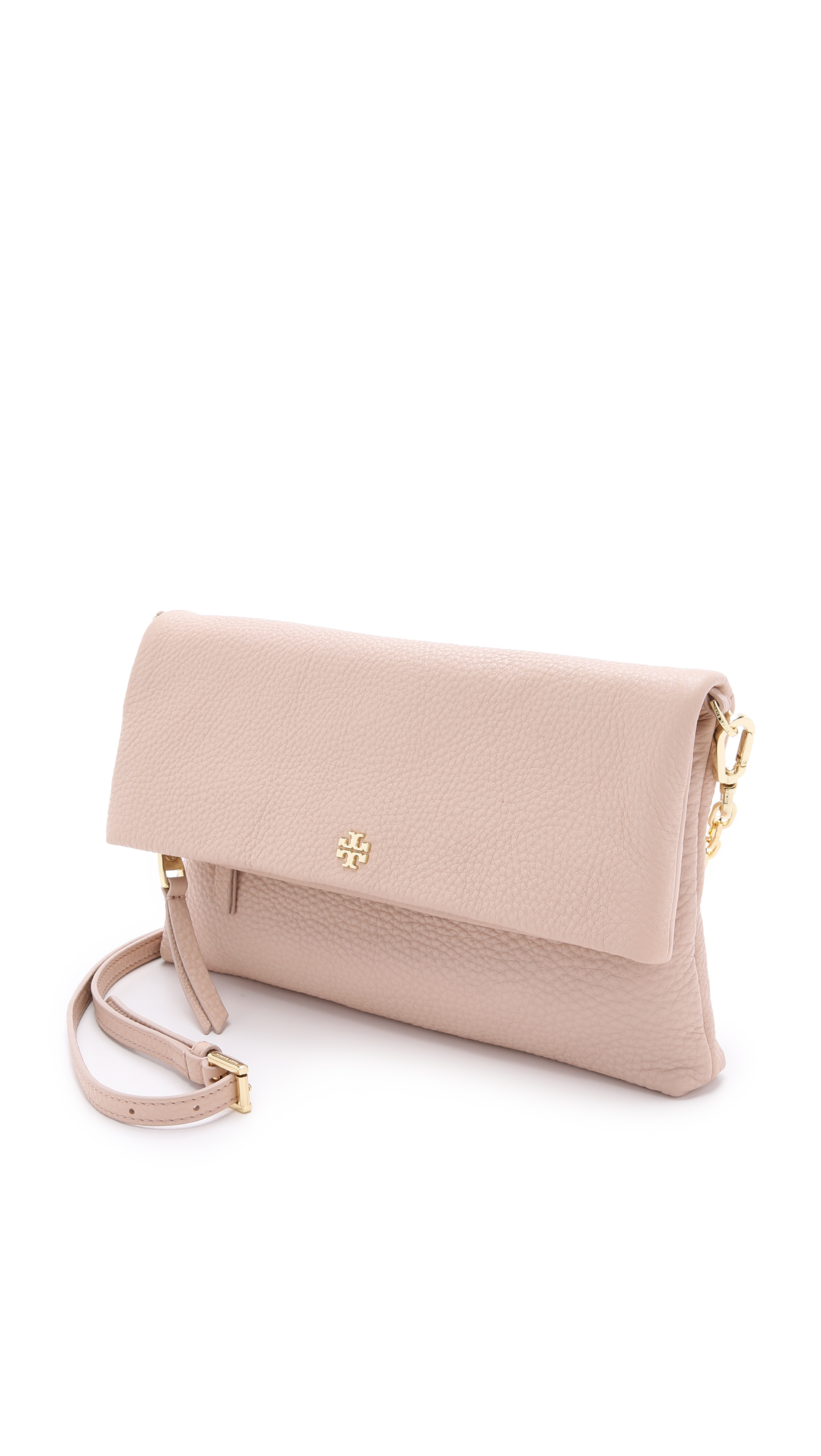 Lyst Tory Burch Fold Over Cross Body Bag Kir Royale In Brown Gallery