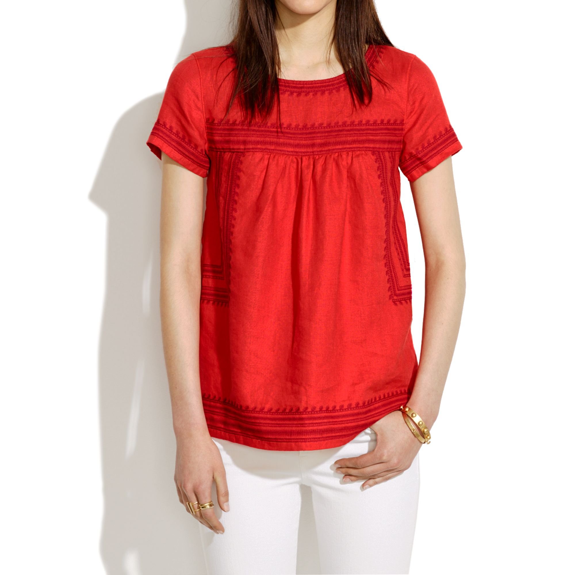 madewell red shirt