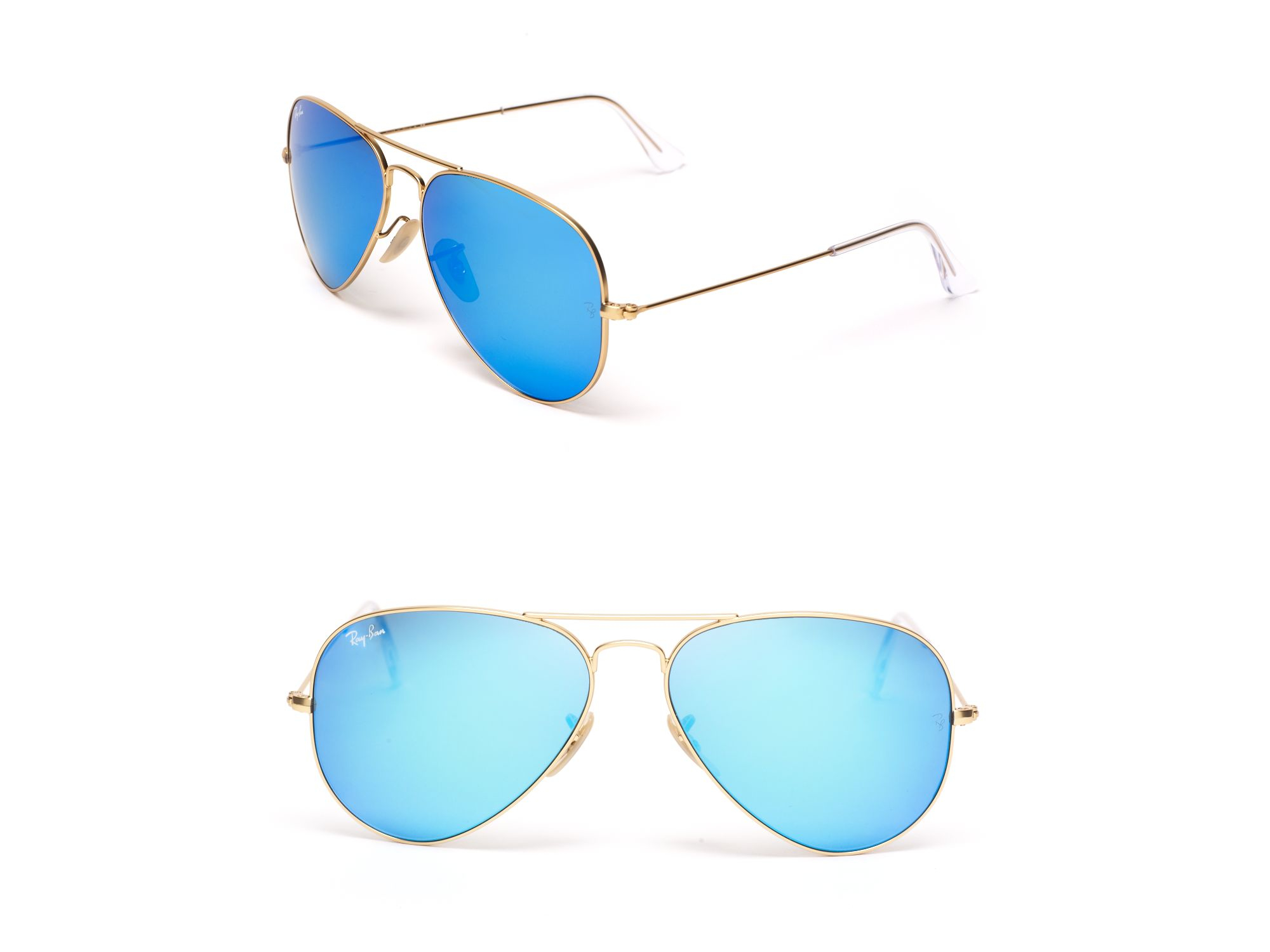 Lyst Ray Ban Mirror Aviator Sunglasses In Blue
