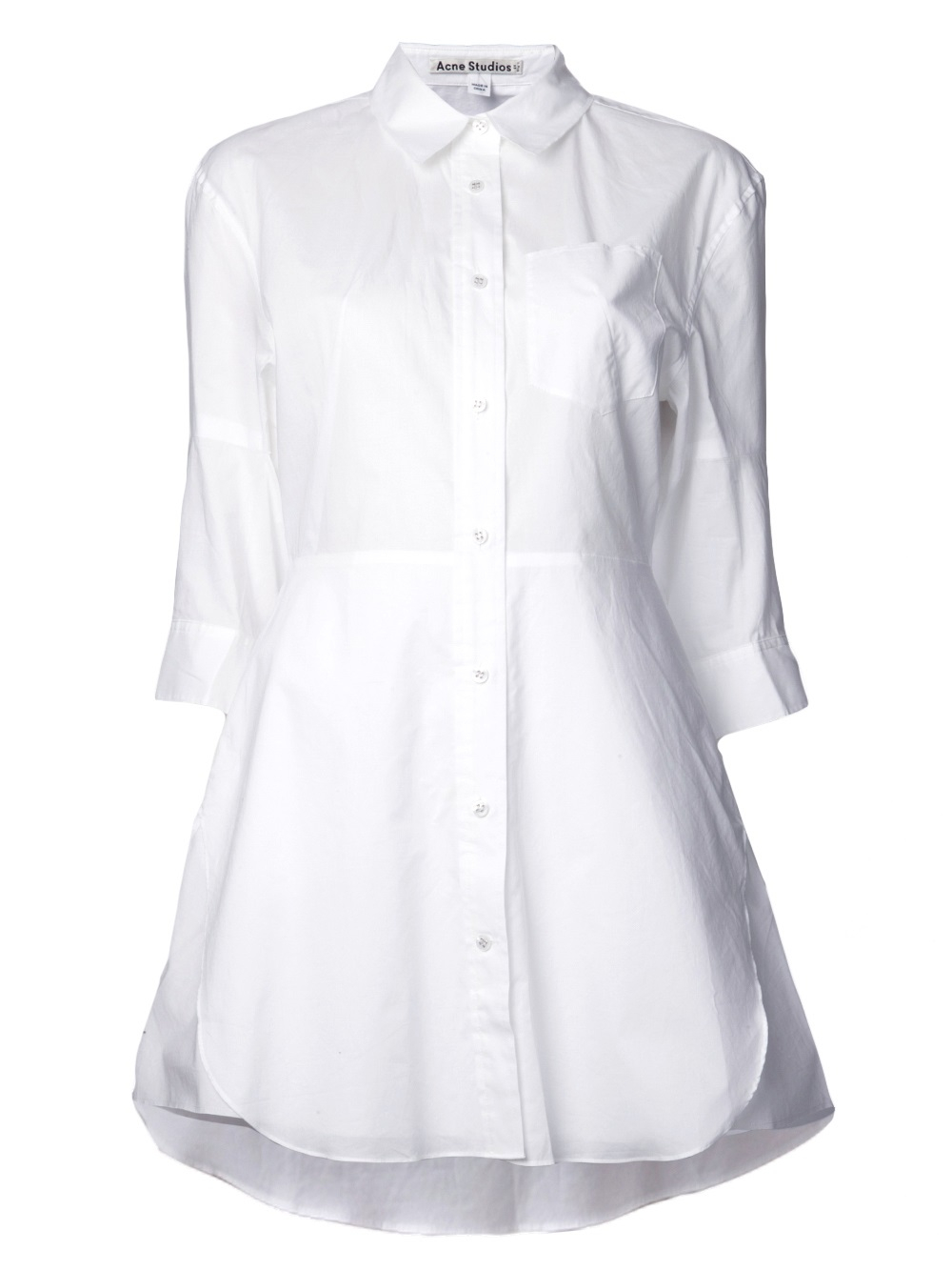 white short shirt dress