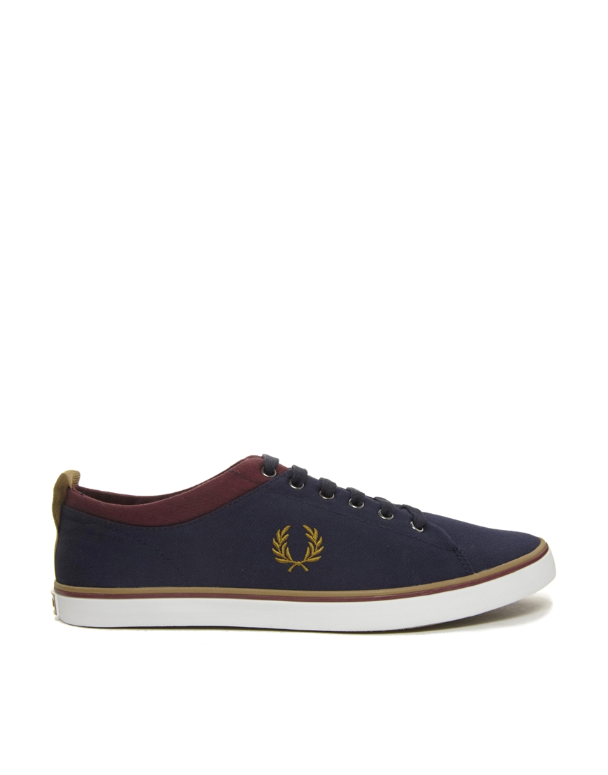 Fred Perry Hallam Twill Sneakers in Blue for Men Lyst
