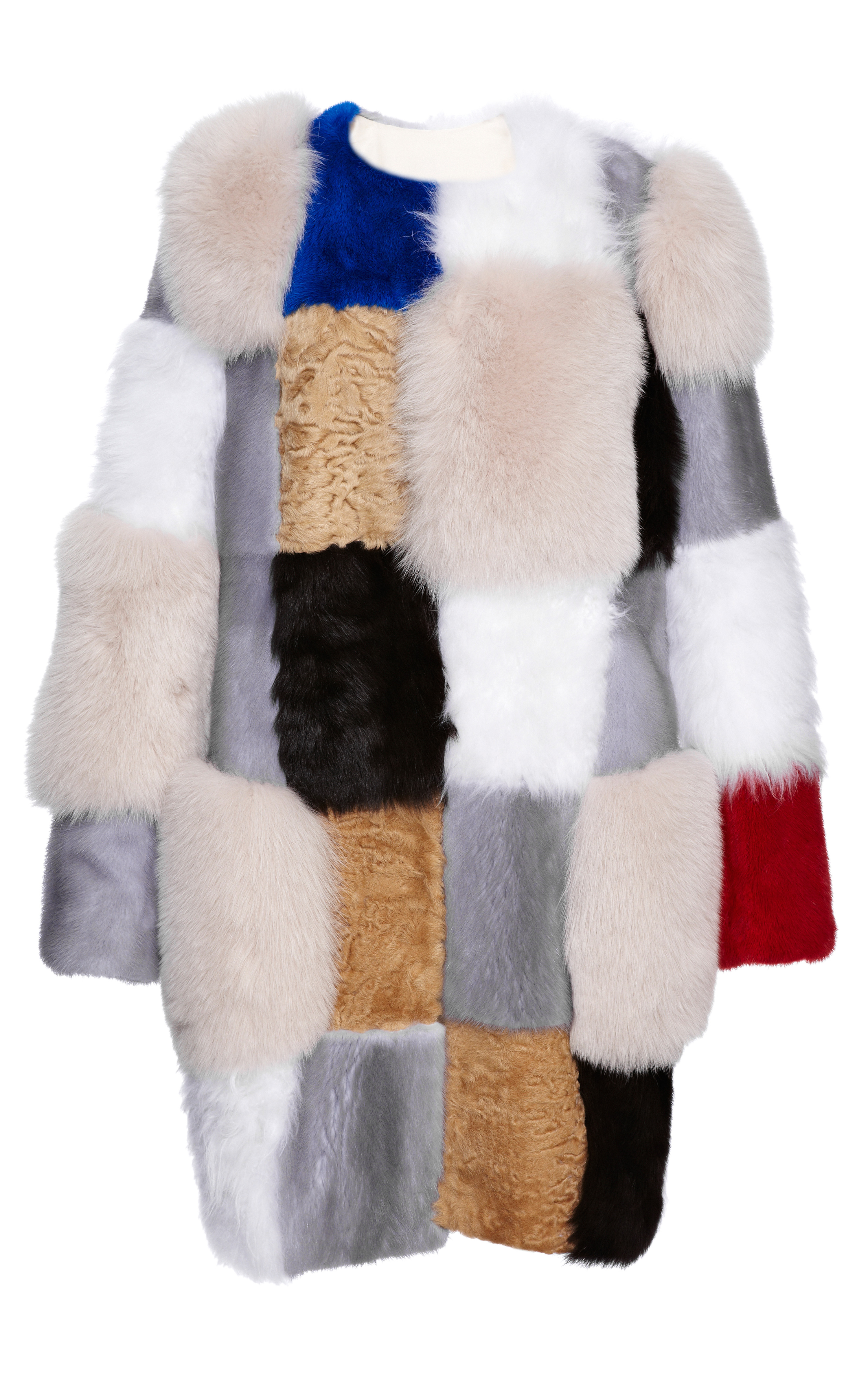 Lyst - Roksanda Sandblack Patchwork Fur Coat