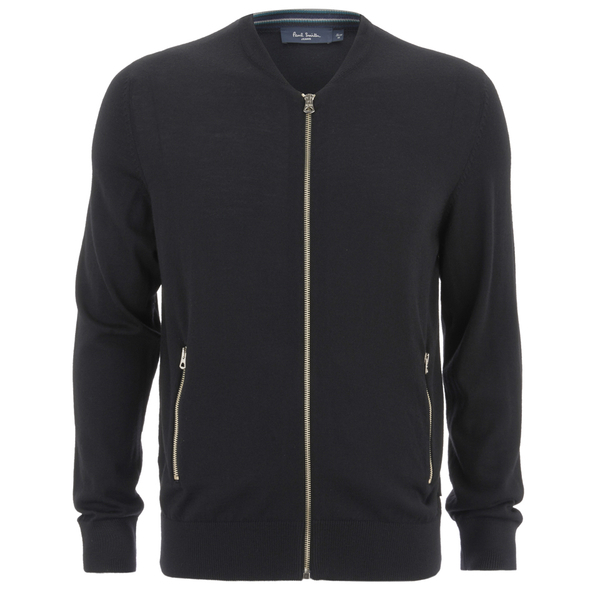 Paul smith Men's Track Wool Zip Jacket in Black for Men | Lyst