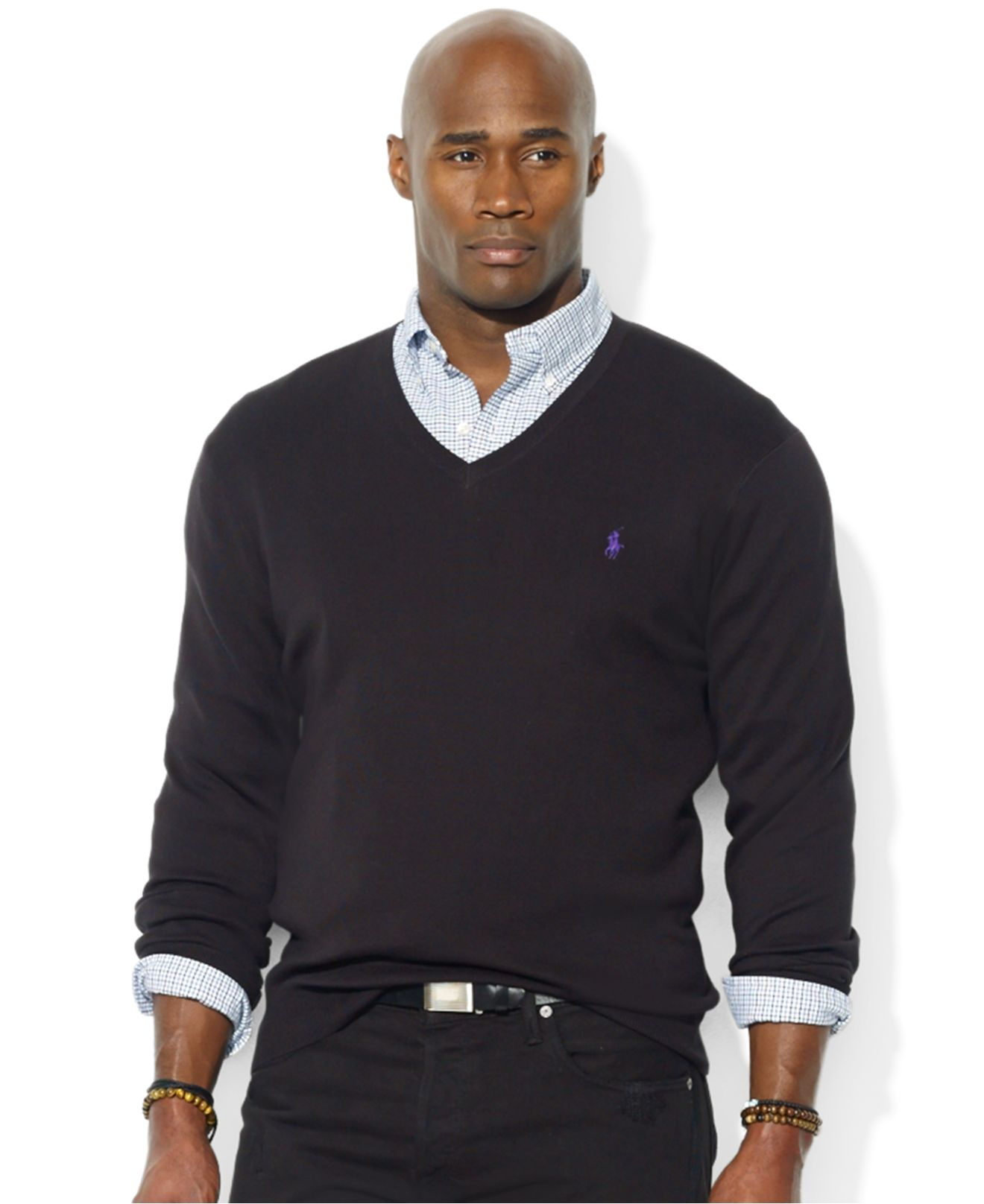 ralph lauren black v neck