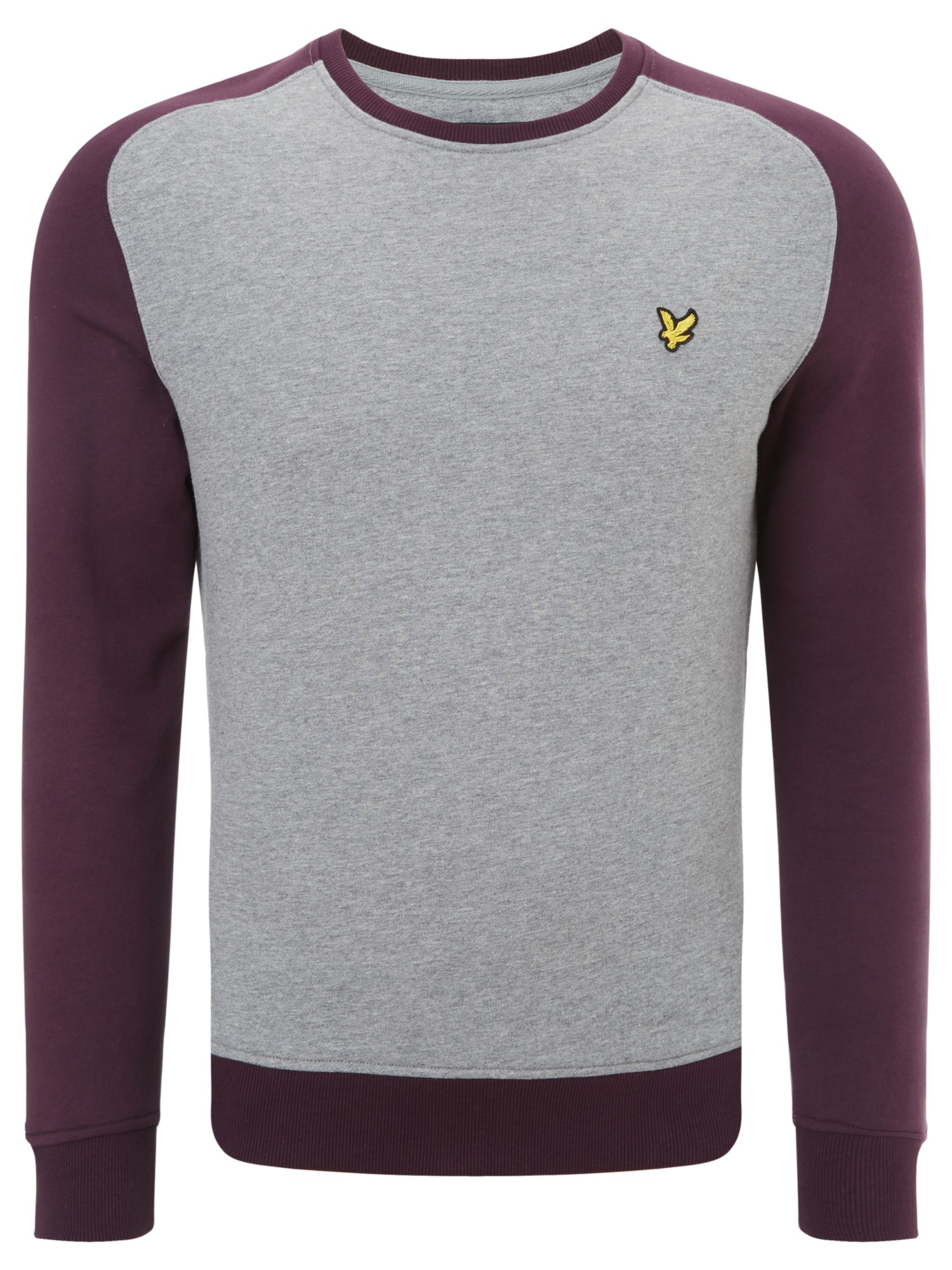 Lyle & scott Saddle Sleeve Crew Neck Sweatshirt in Gray for Men | Lyst