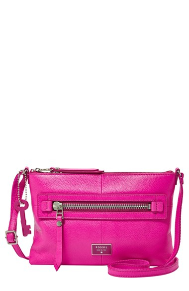 fossil pink crossbody bag