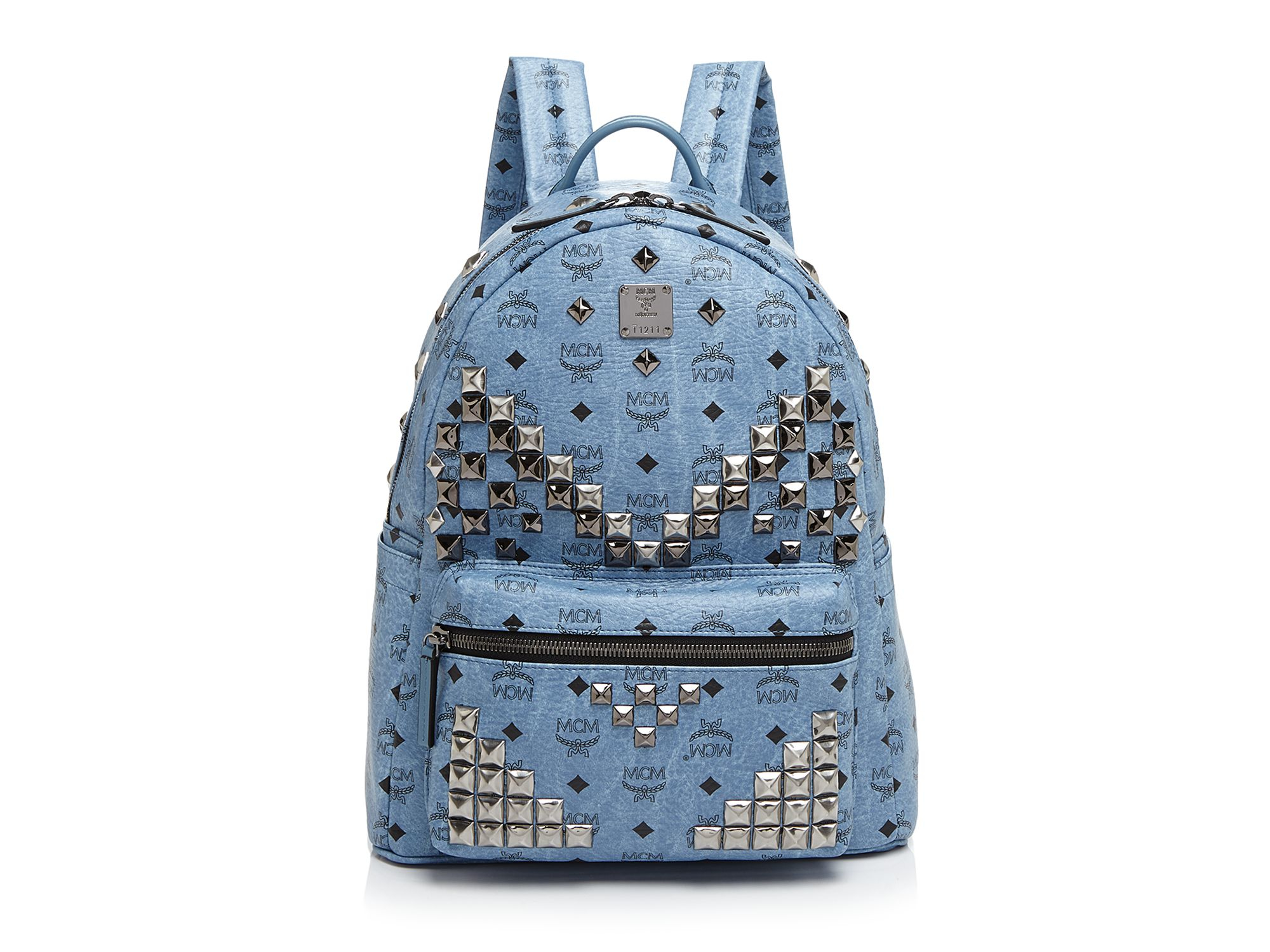Lyst - MCM Backpack - Stark M Stud Medium in Blue