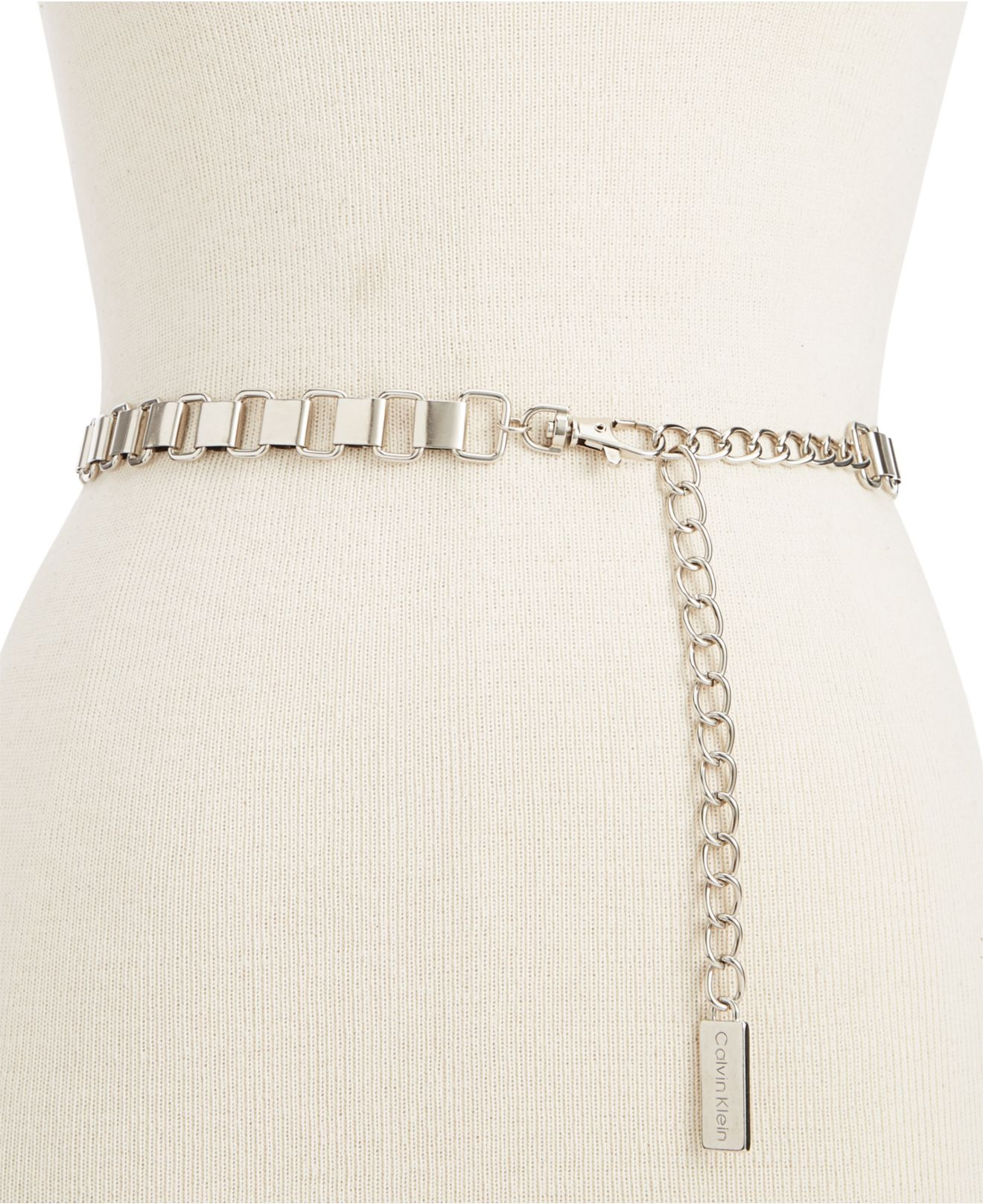 Lyst Calvin klein Link Chain Belt in Metallic