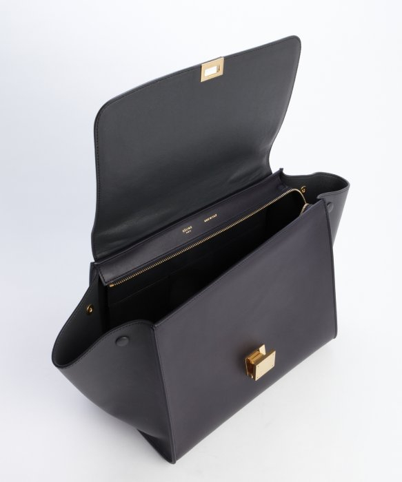 celine anthracite leather handbag  