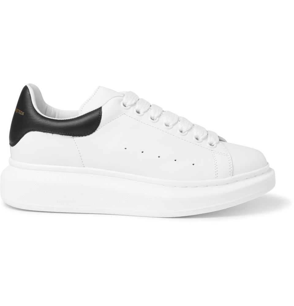 Alexander McQueen Leather Sneakers in White for Men - Lyst