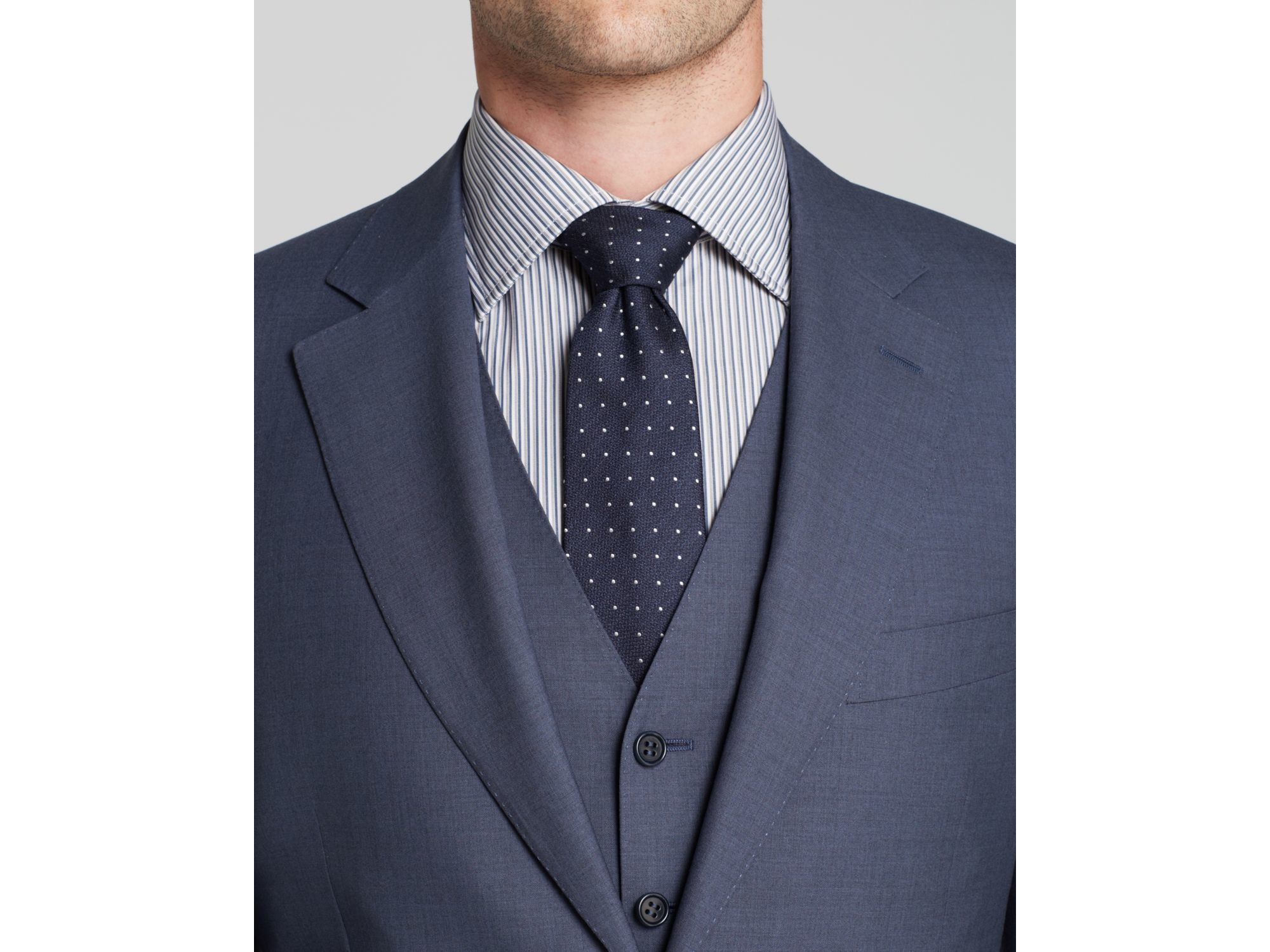 Canali Solid Super 120s Three-piece Suit - Classic Fit