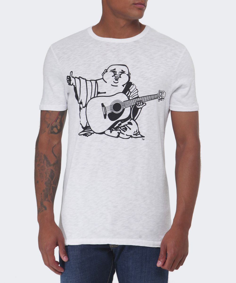 Lyst - True Religion Buddha Print Cotton T-shirt in White for Men