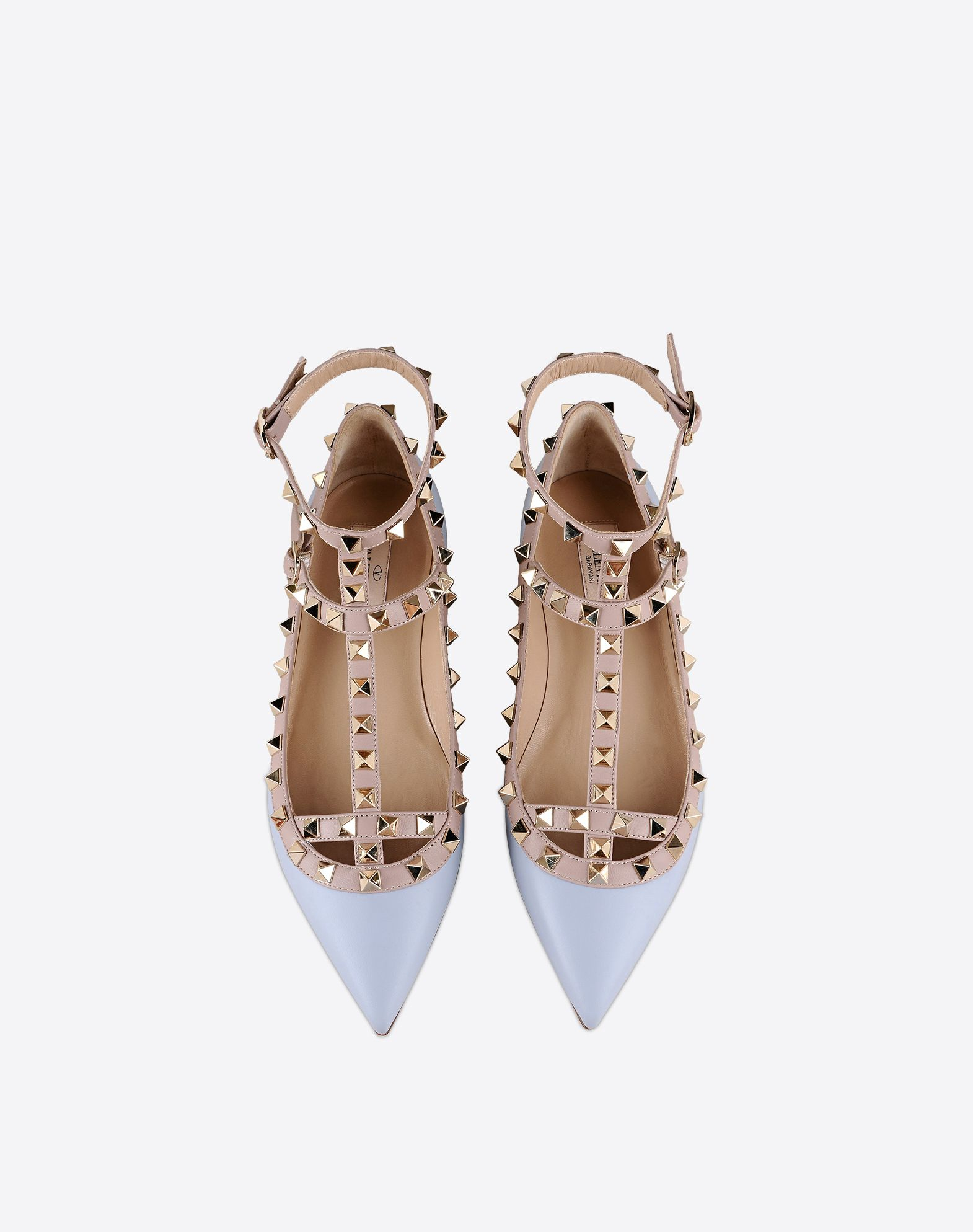 Valentino Rockstud Ballerina in Blue | Lyst