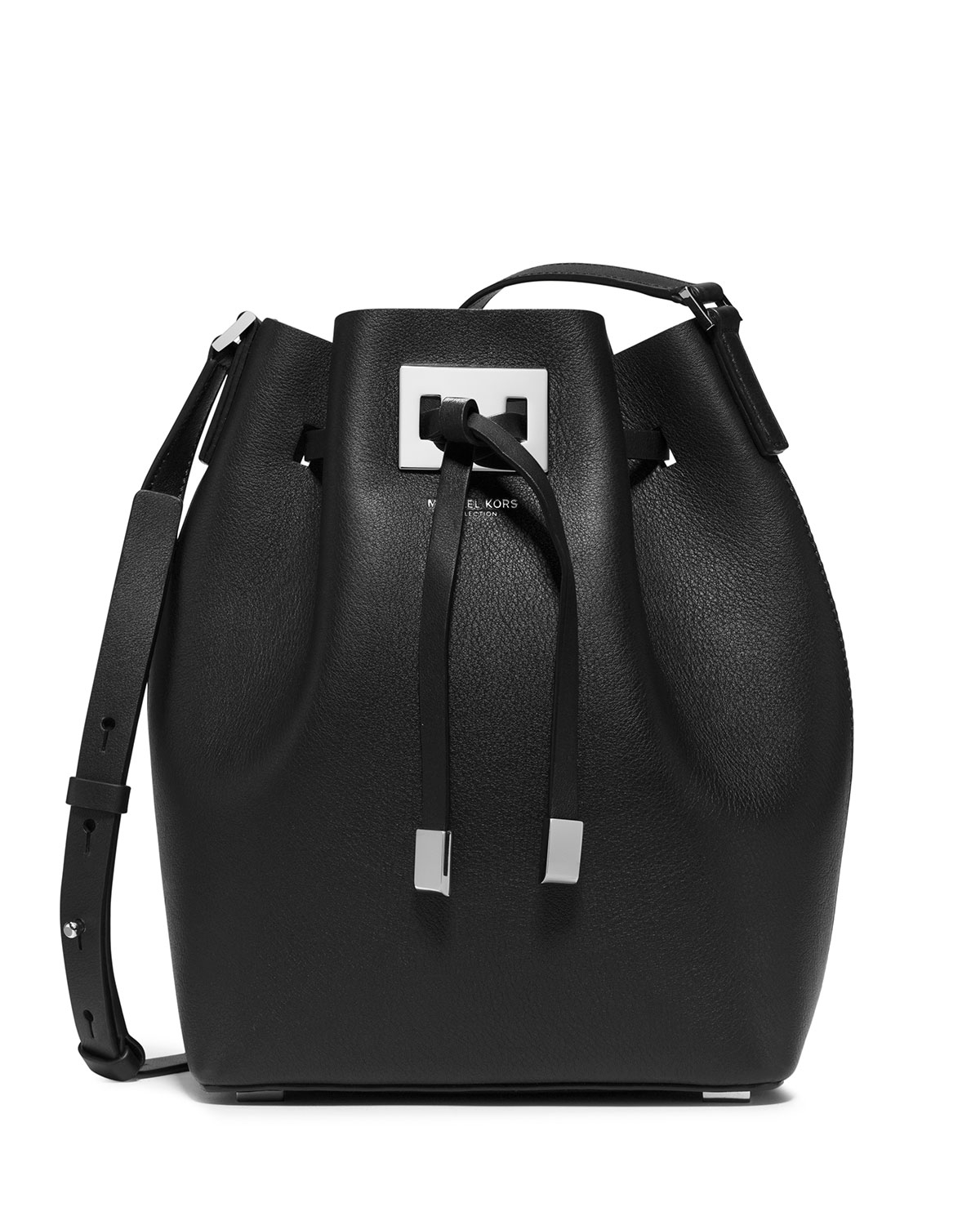Lyst - Michael Kors Miranda Medium Drawstring Bucket Bag in Black