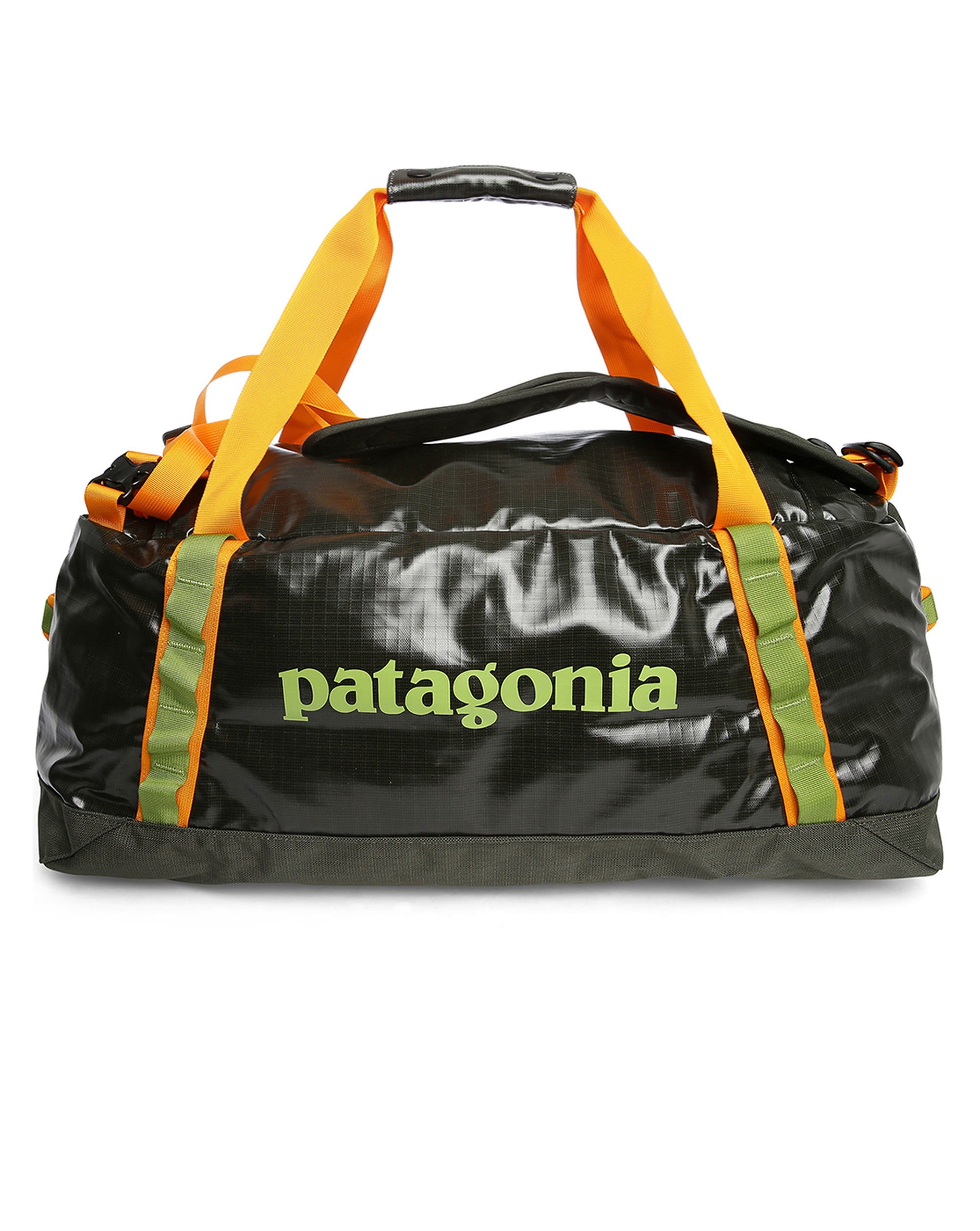 Patagonia Khaki black Hole Duffle Carryon Bag With Straps 60 L in