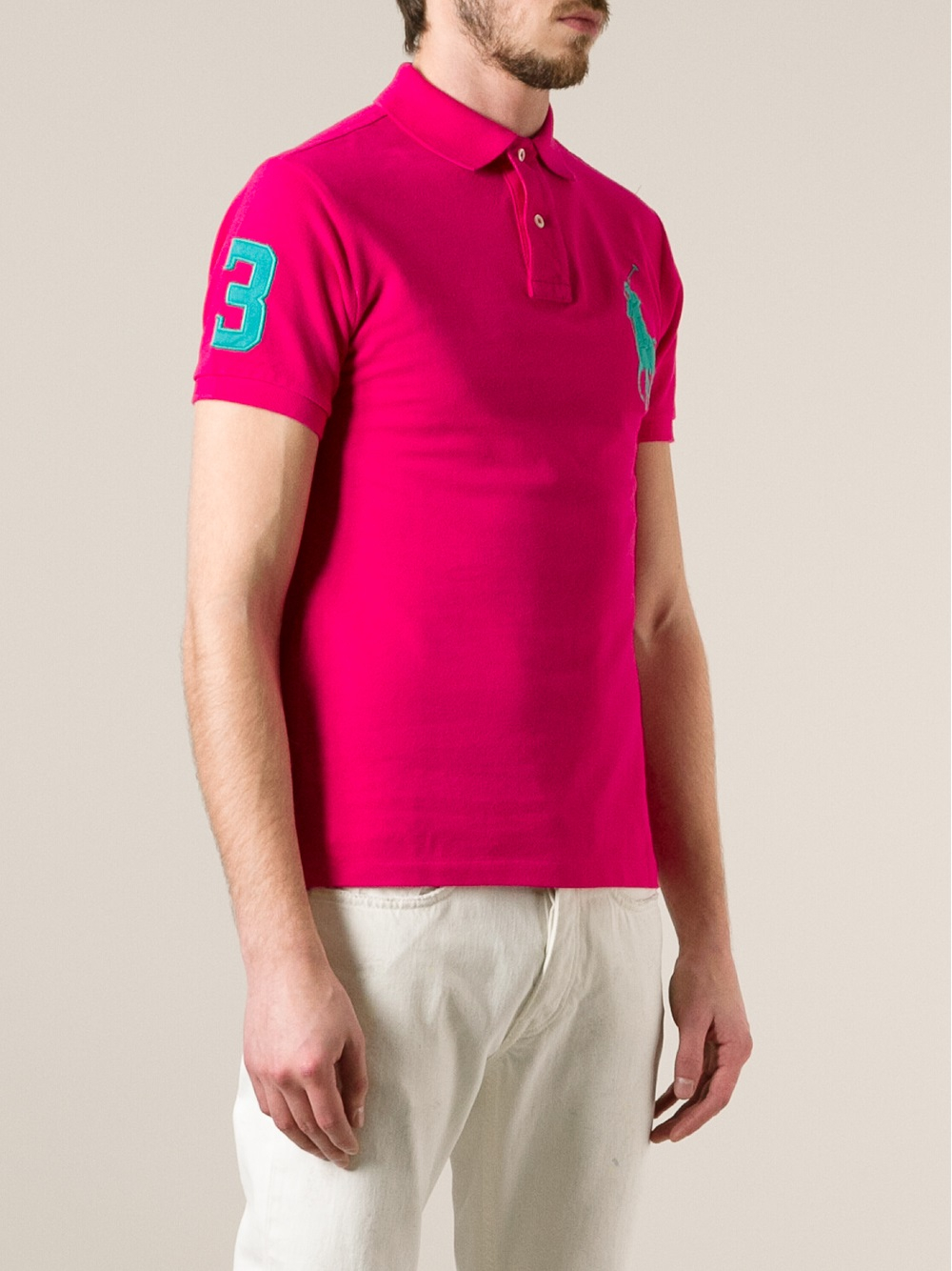 light pink polo shirt men