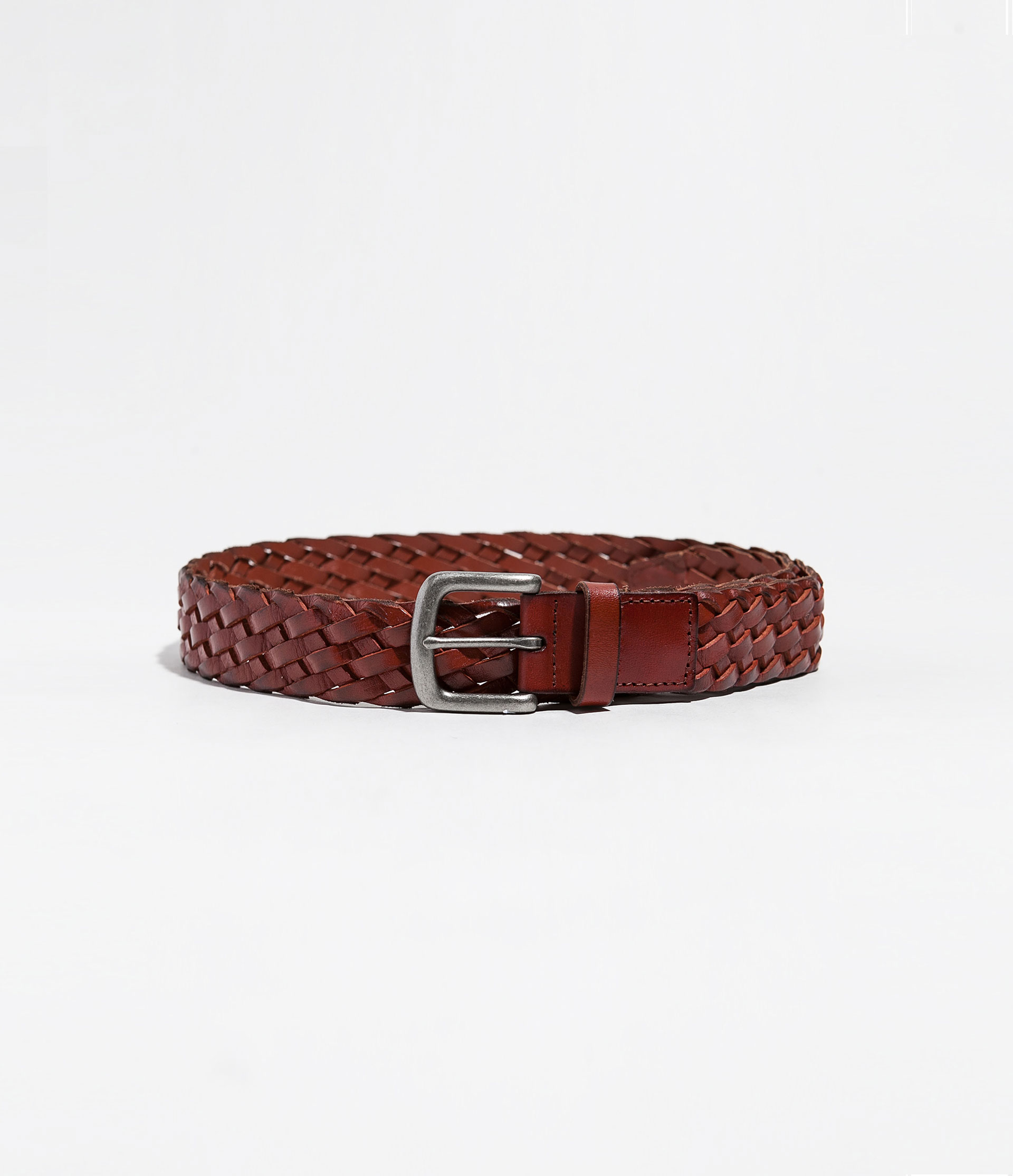 Zara Distressed Braided Belt in Brown for Men Lyst
