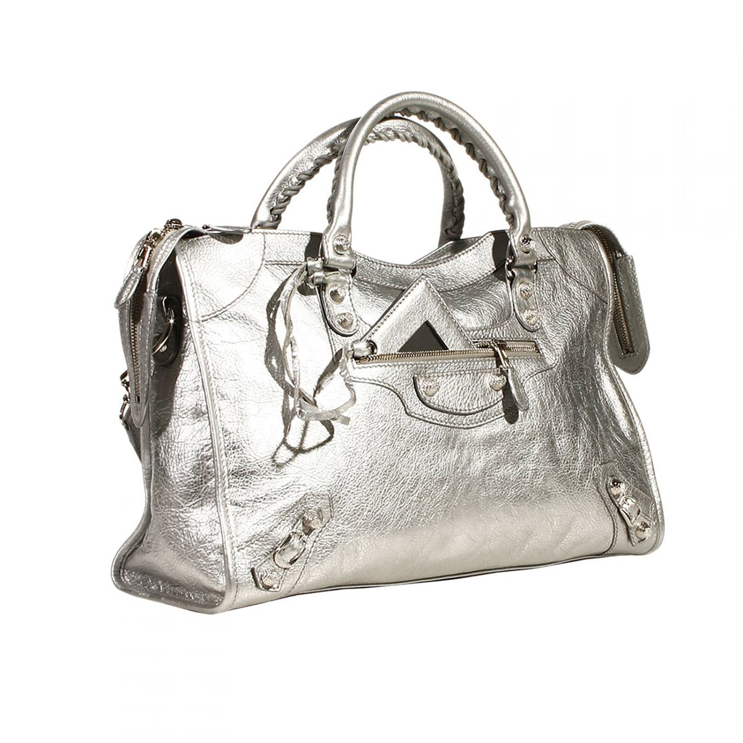 balenciaga silver handbag