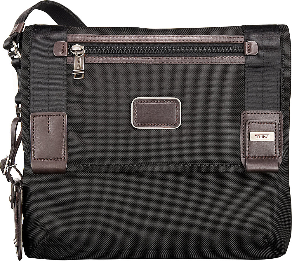 tumi brown messenger bag