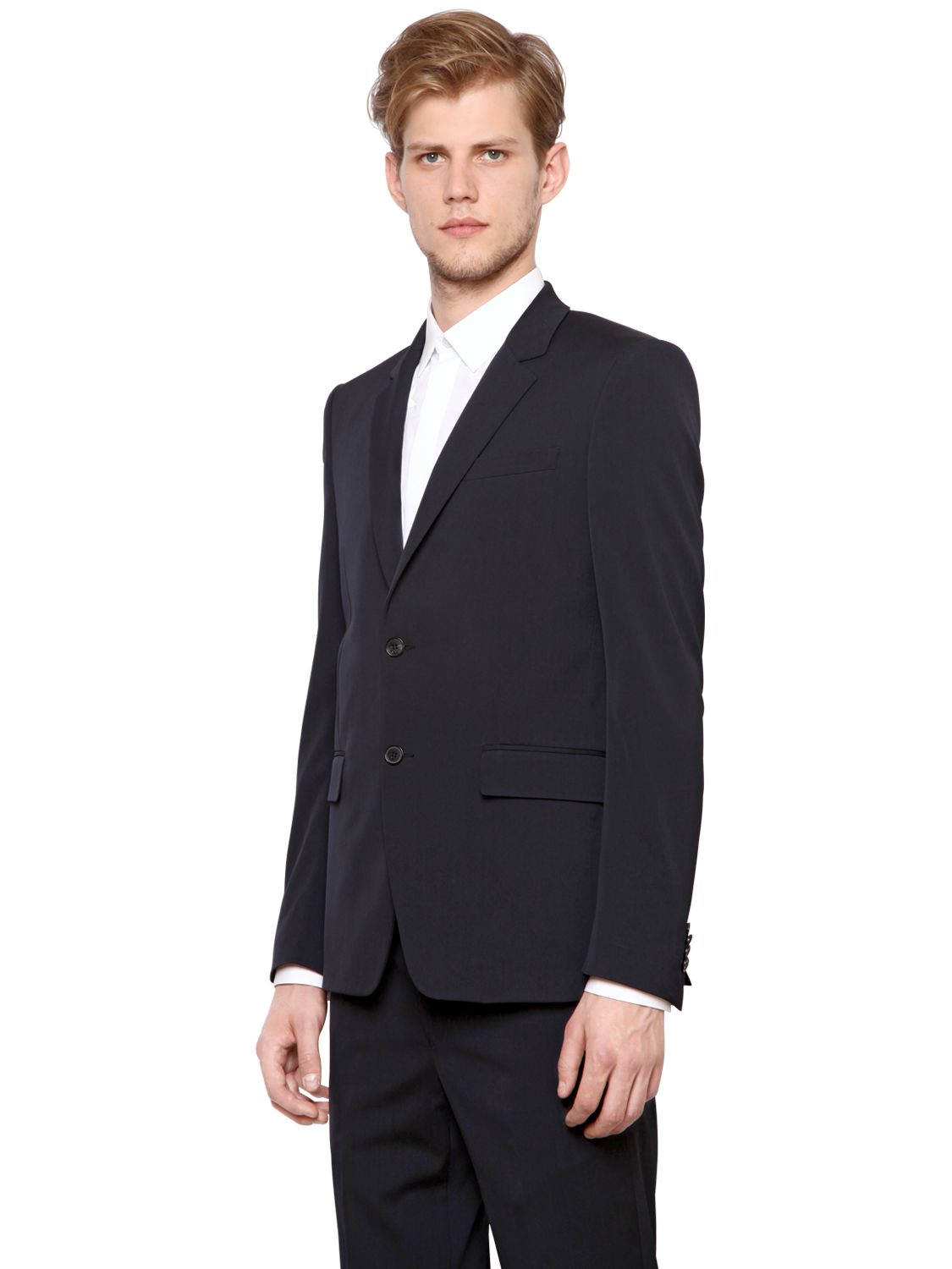 Givenchy Light Wool Gabardine Suit in Black for Men | Lyst