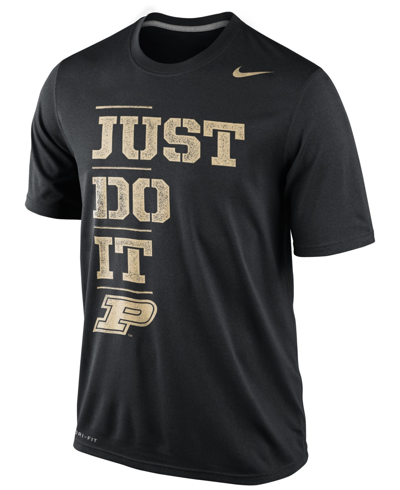 Nike Men's Short-Sleeve Purdue Boilermakers Dri-FIT T-Shirt in Black ...