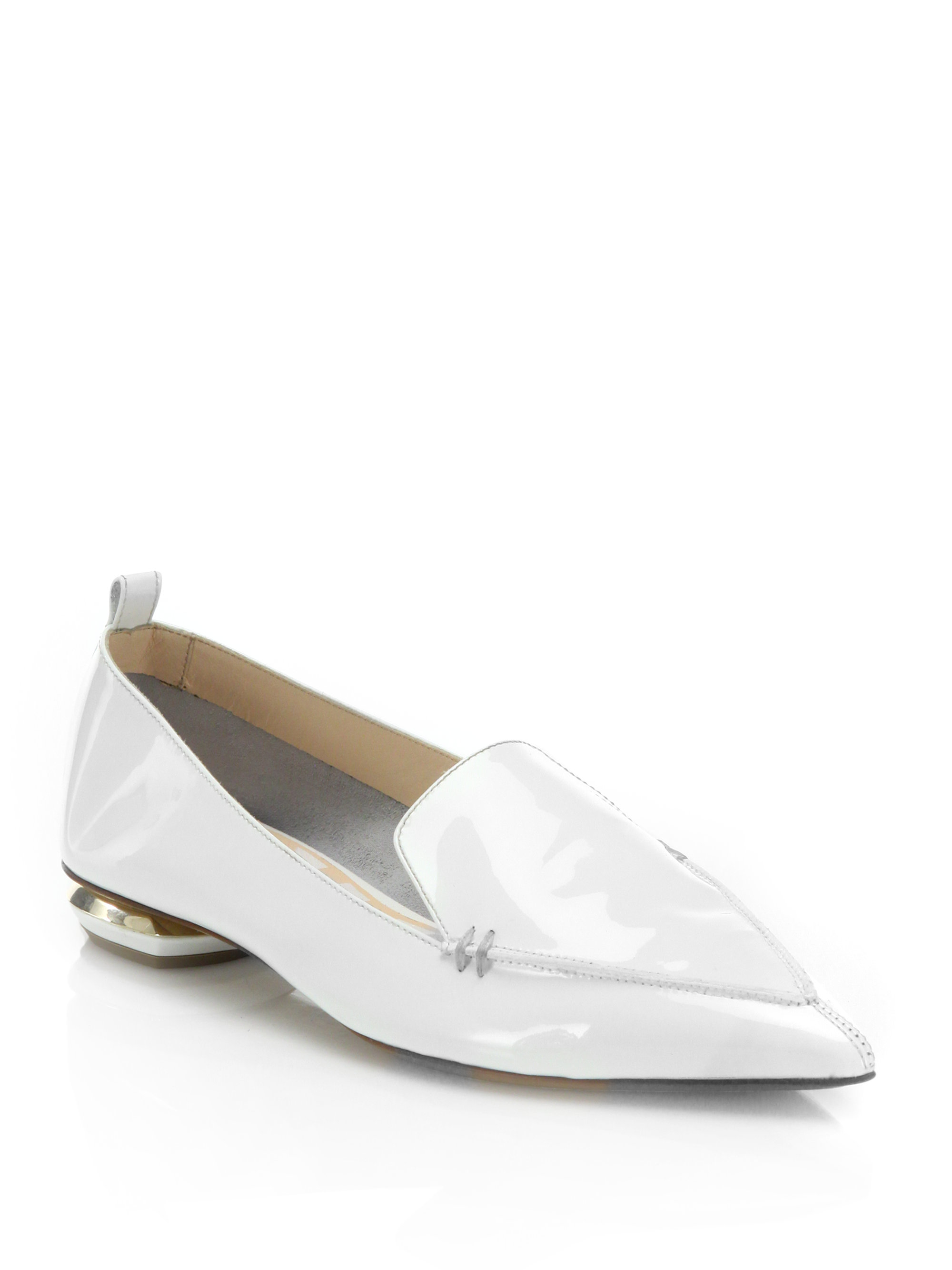 Nicholas kirkwood Beya Patent Leather Loafers in White for Men | Lyst