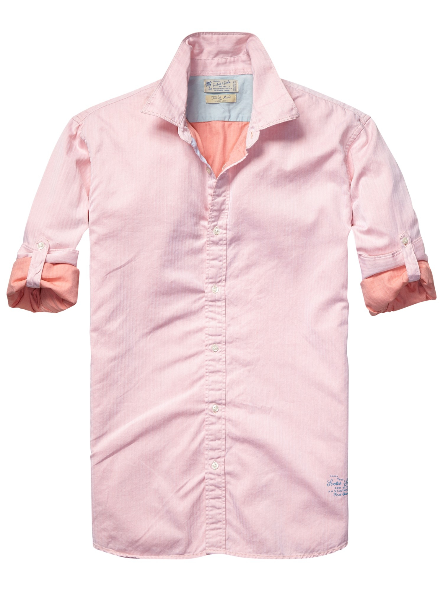 scotch and soda pink shirt