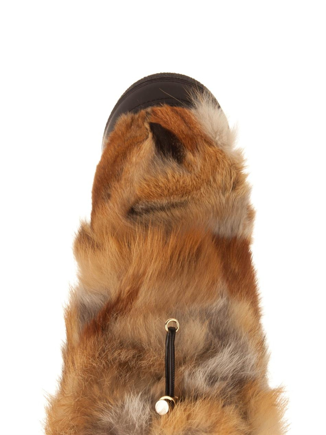 Chloé Fox Fur Boots in Brown | Lyst