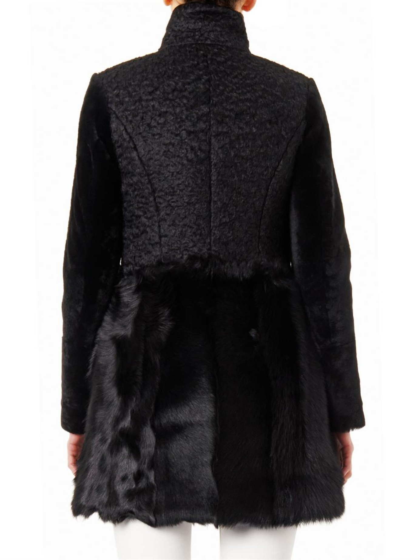 Drome MultiTextured MohairBlend Coat in Black Lyst
