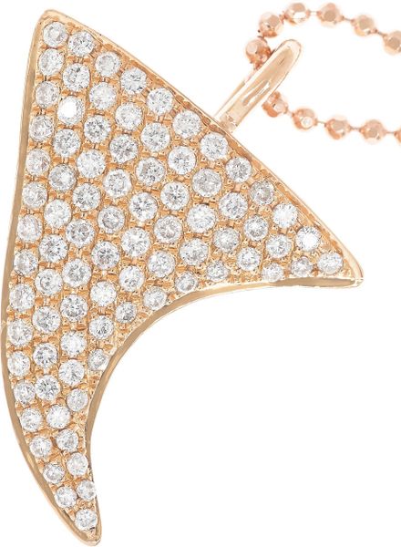 Anita Ko Thorn 18karat Rose Gold Diamond Necklace in Pink (Rose gold ...