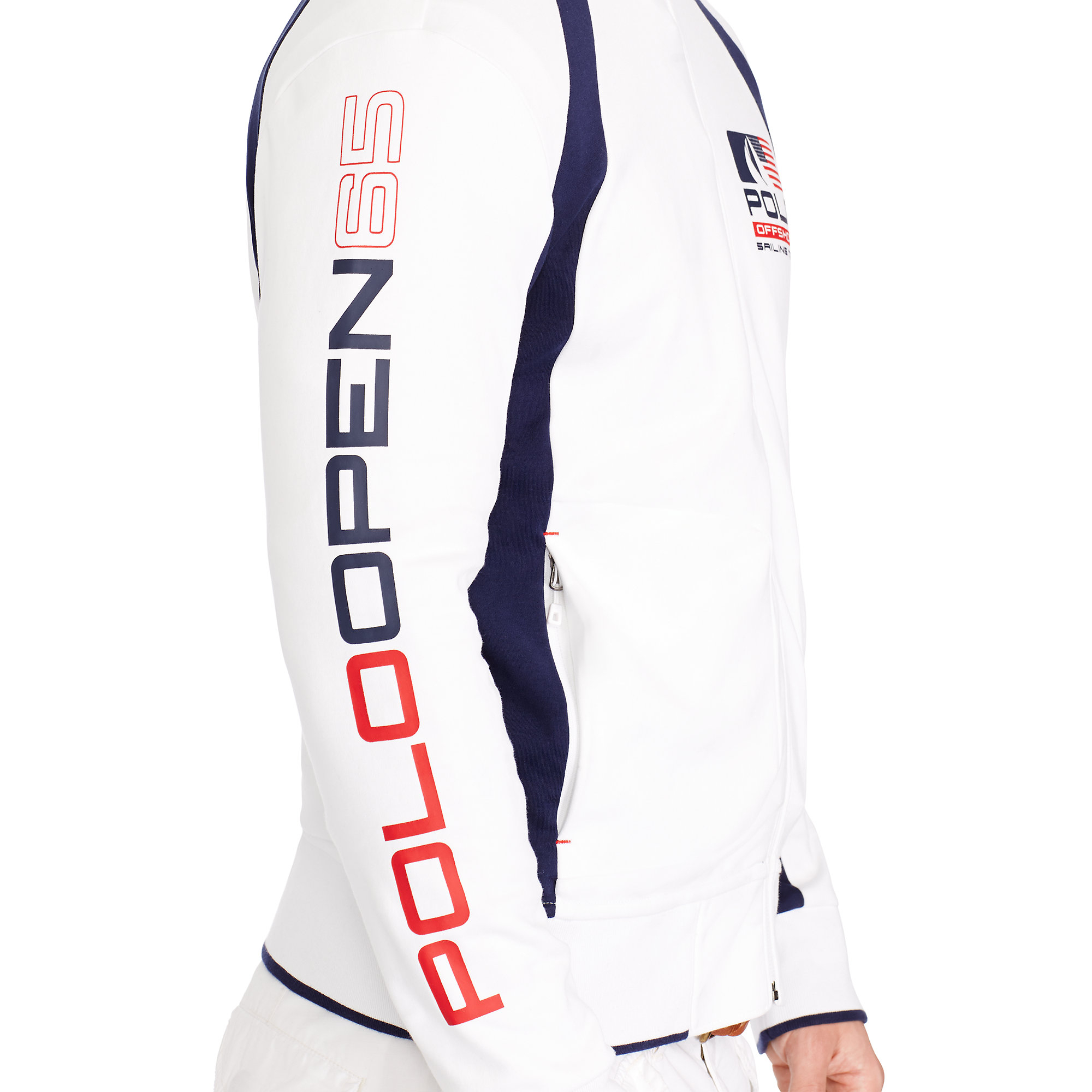 Polo ralph lauren Sailing Cotton Track Jacket in White for Men | Lyst