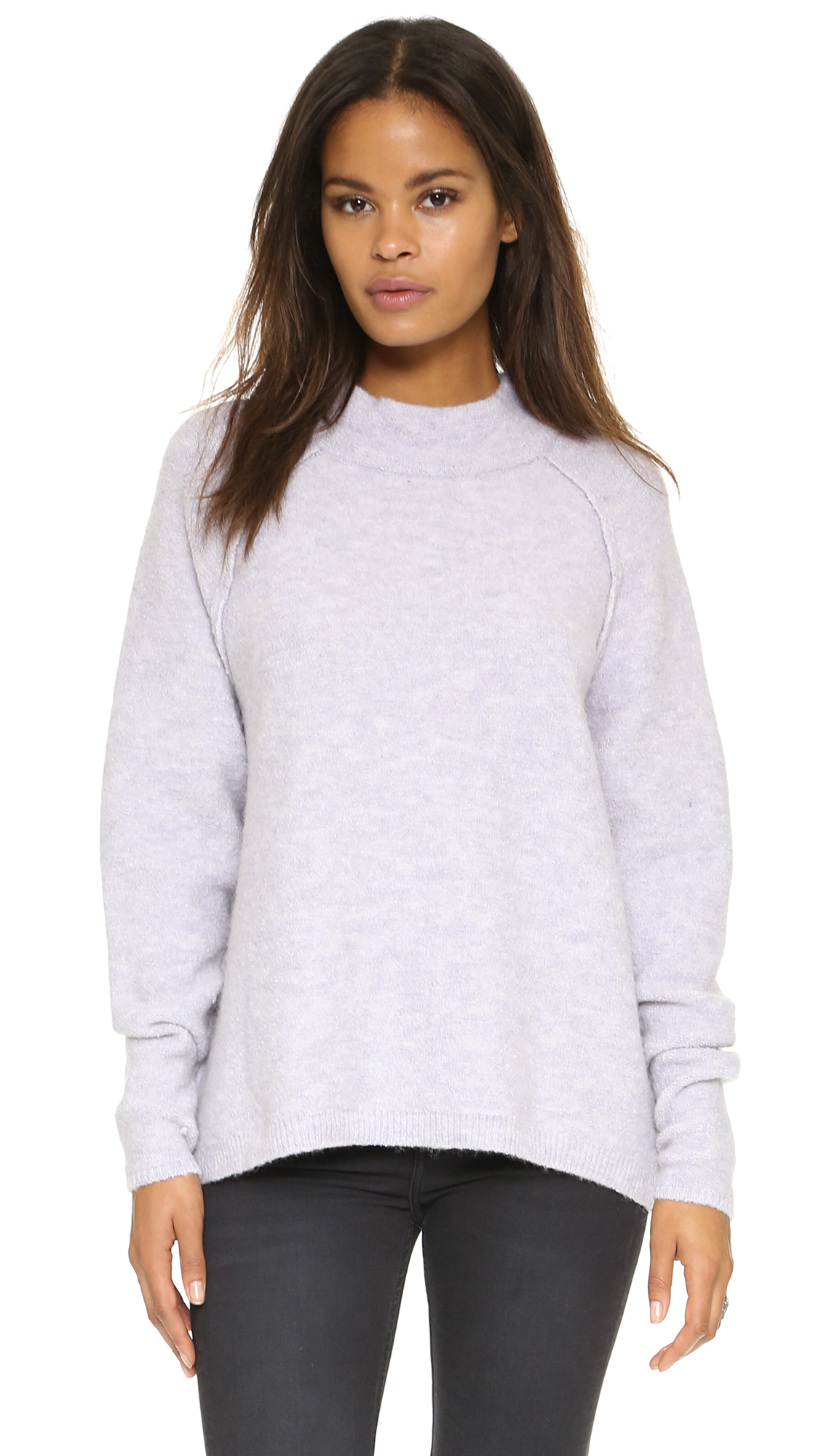 Lyst - Free People Bubble Crew Sweater in Purple