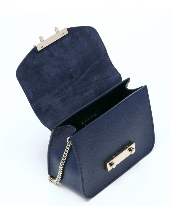 Lyst - Furla Navy Leather &#39;julia&#39; Mini Crossbody Bag in Blue