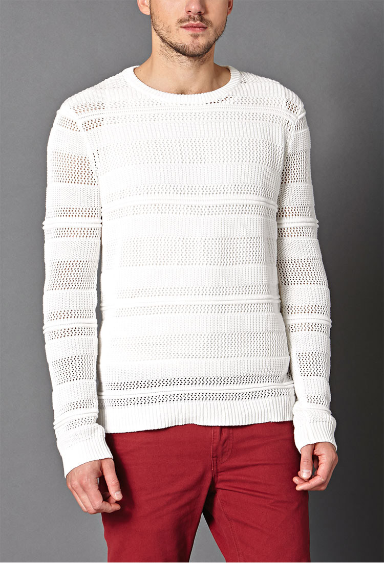 white cotton jumper mens