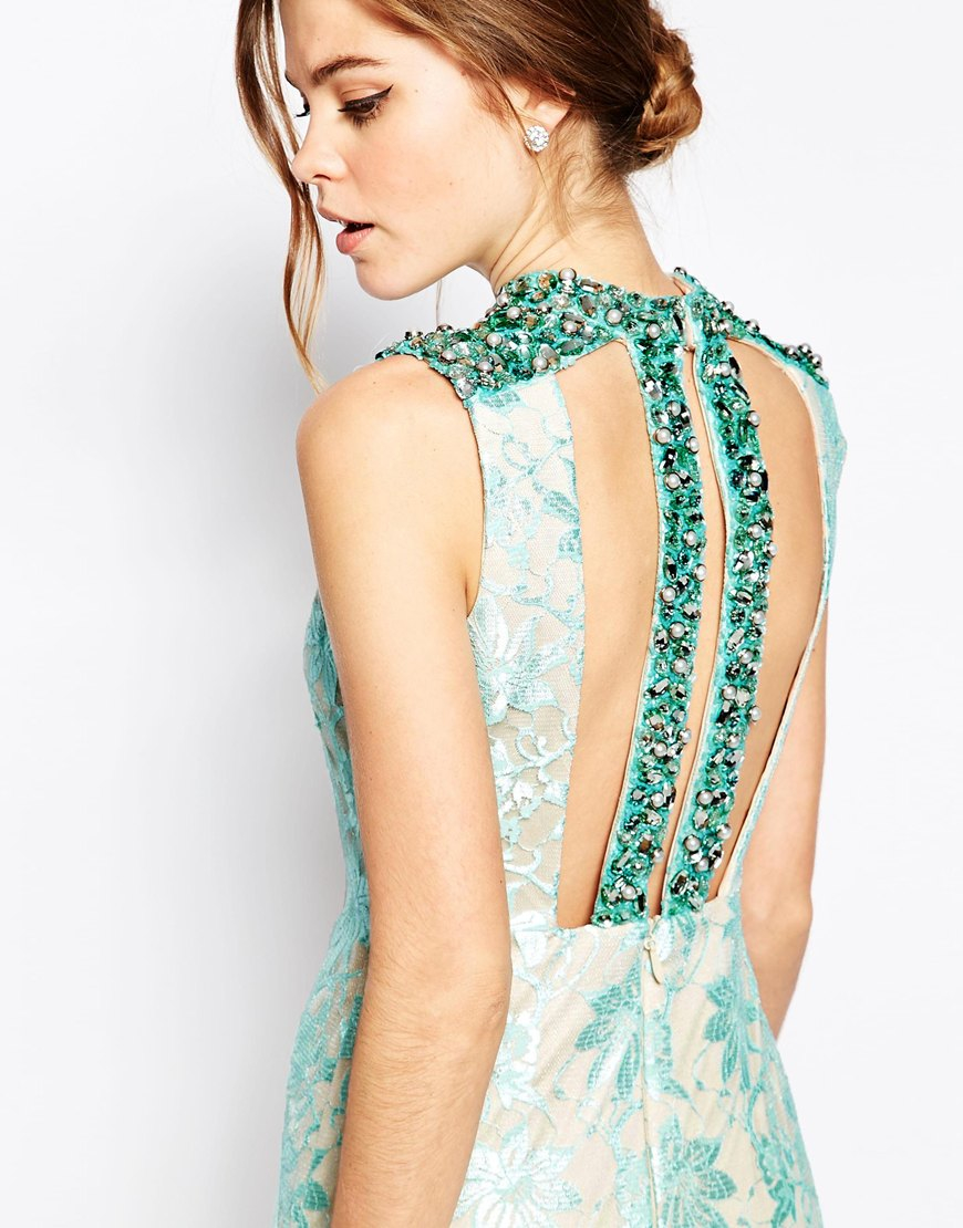 Lyst Forever Unique Andrea Lace Shift Dress With Embellishment Gallery