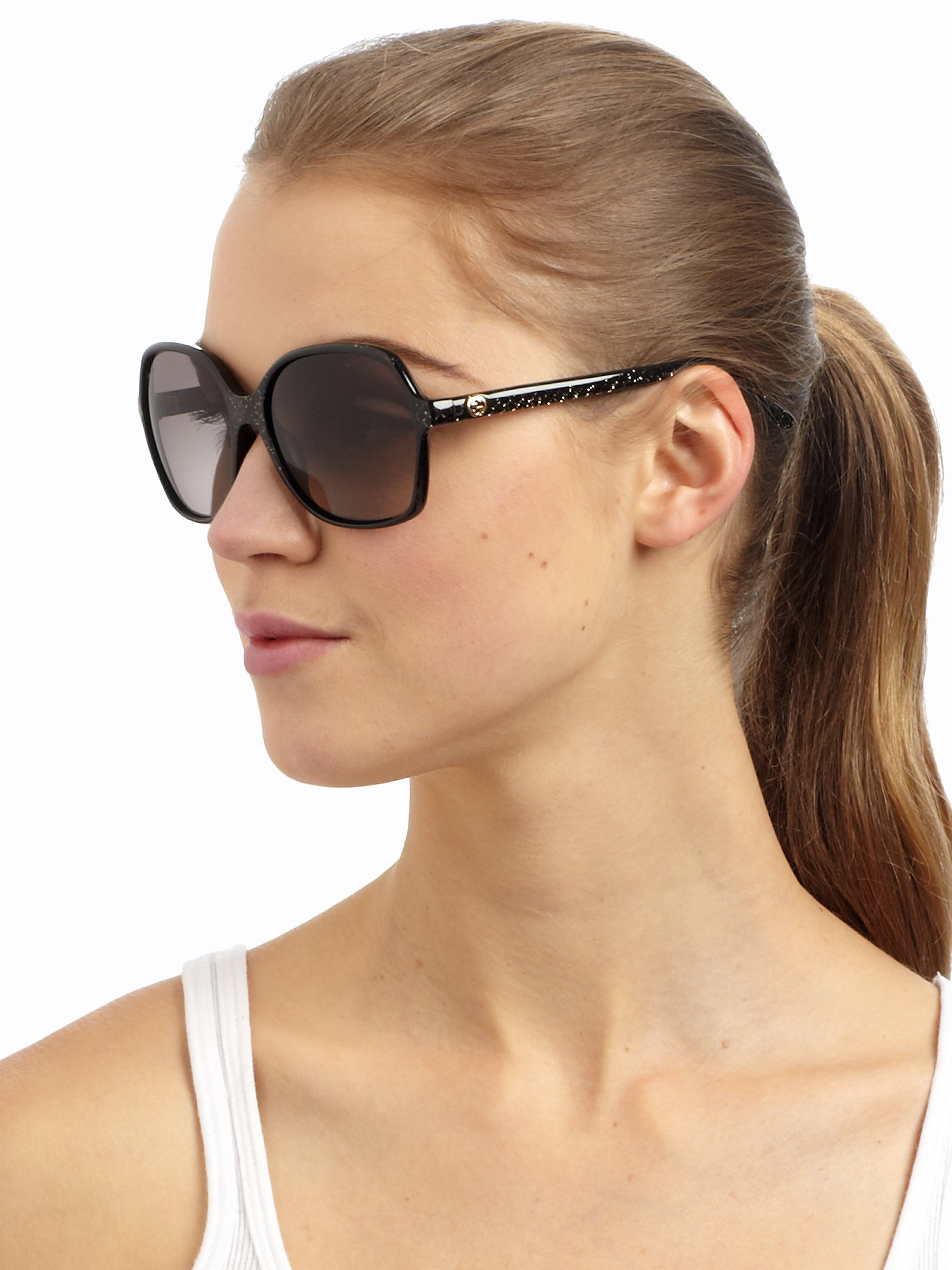 Lyst - Gucci Optyl Oversized Square Sunglasses in Black