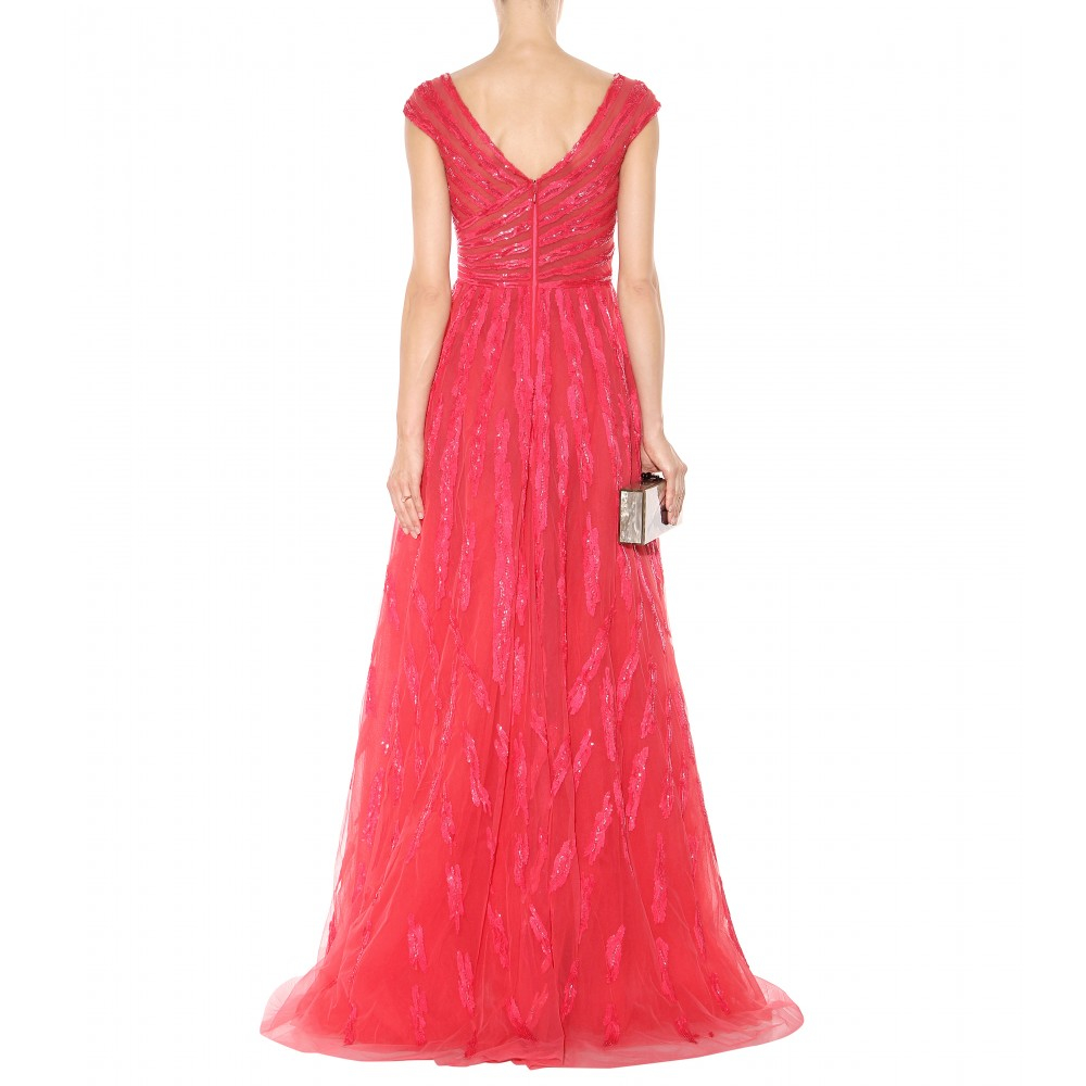 Lyst - Zuhair Murad Embellished Gown in Red