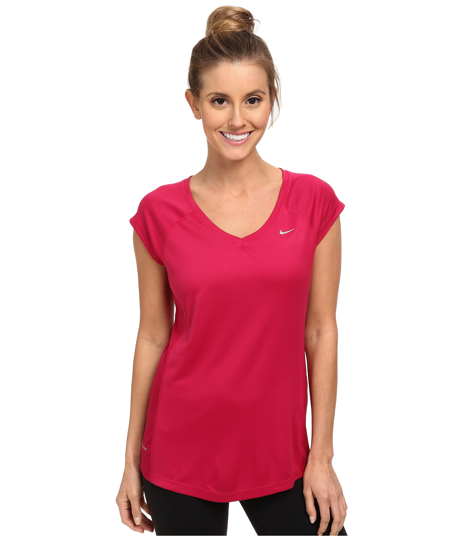 nike miler v neck t shirt ladies nike miler v neck t shirt ladies