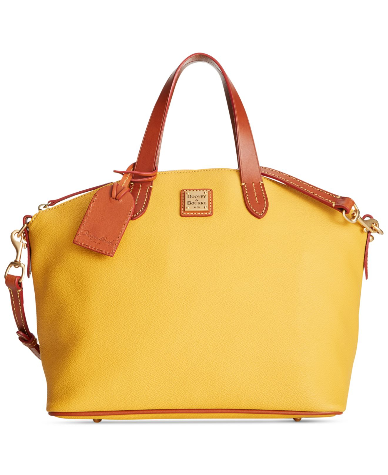 dooney and bourke yellow satchel