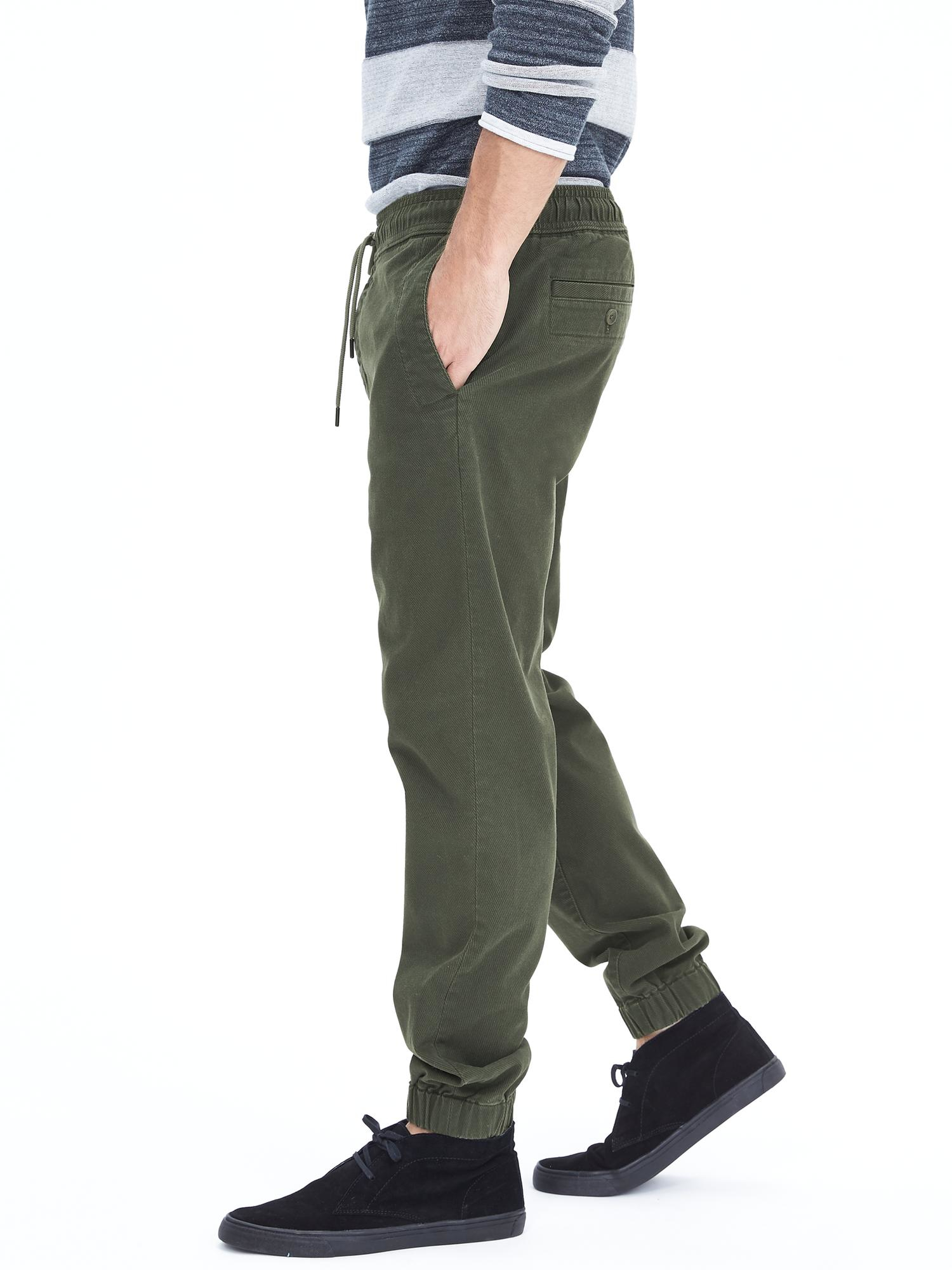 banana republic mixed media jogger pant