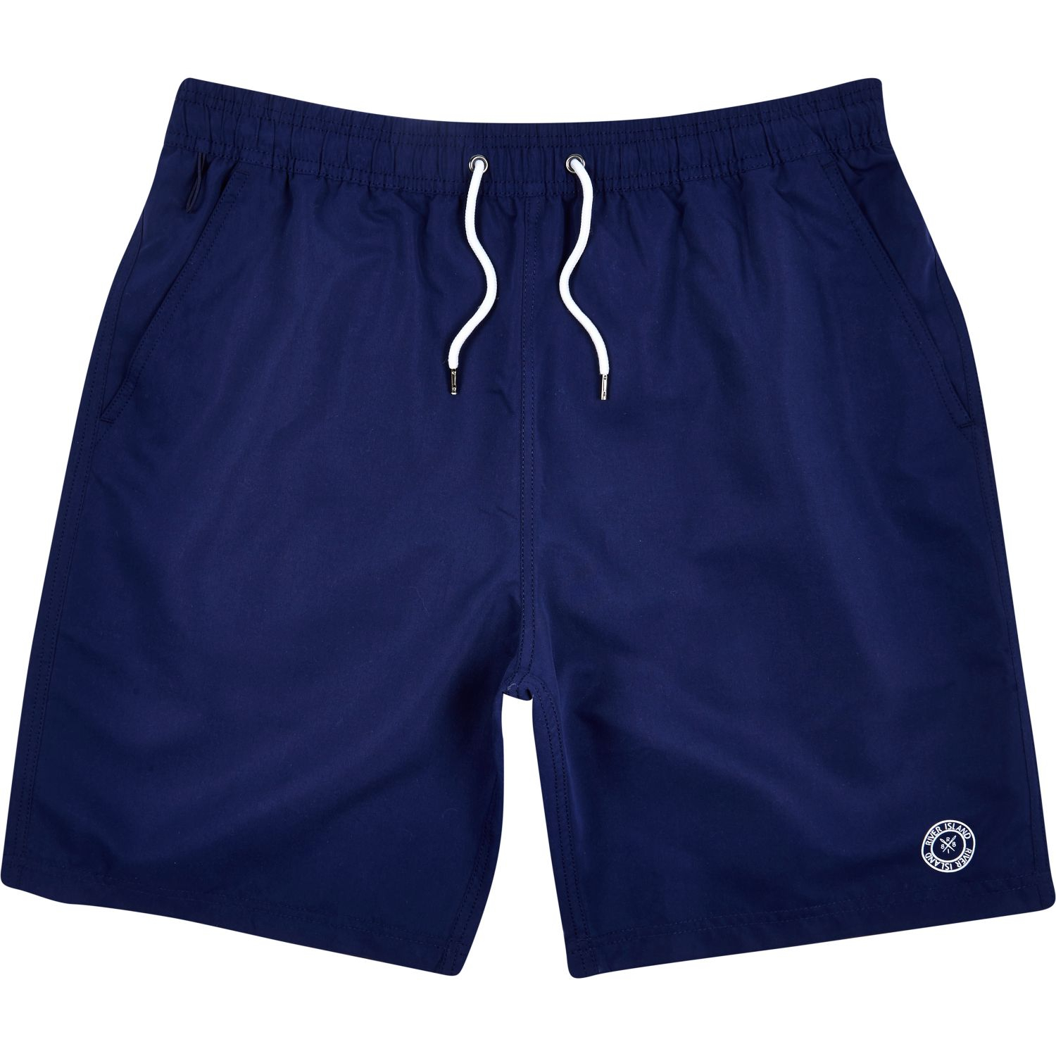 River Island Navy Blue Mid Length Swim Shorts in Blue for Men (navy) | Lyst