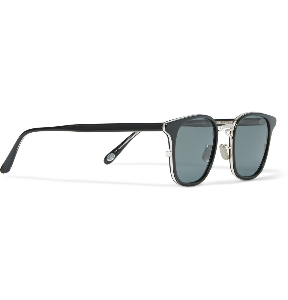 Eyevan 7285 Square-Frame Acetate Sunglasses in Black for ...