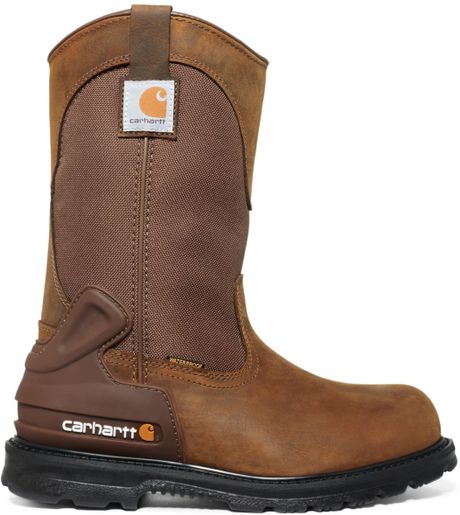 Carhartt 11-Inch Bison Waterproof Steel Toe Work Boots in Brown for Men ...