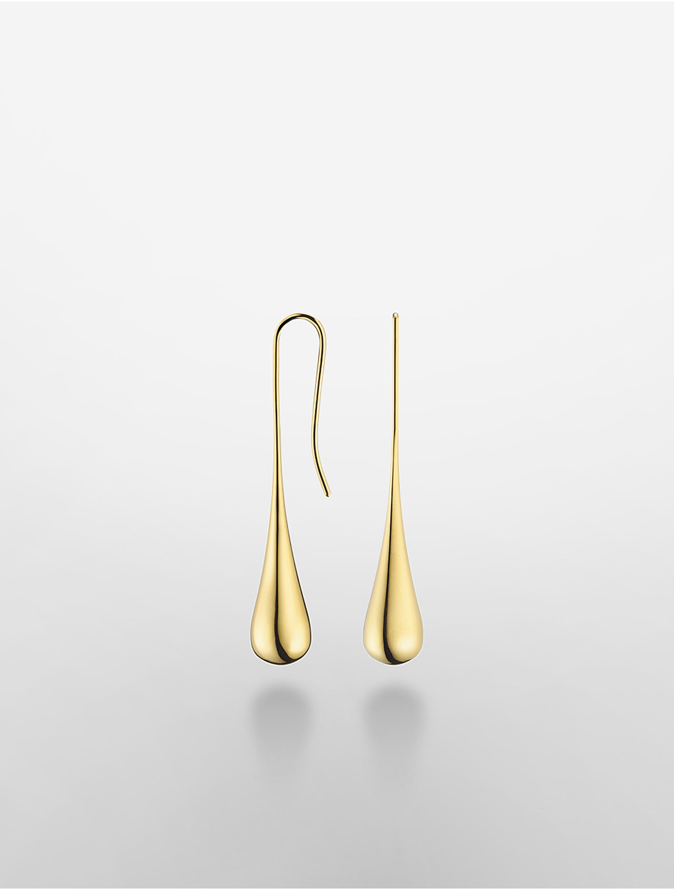 Calvin klein Ellipse Gold Earrings in Metallic | Lyst